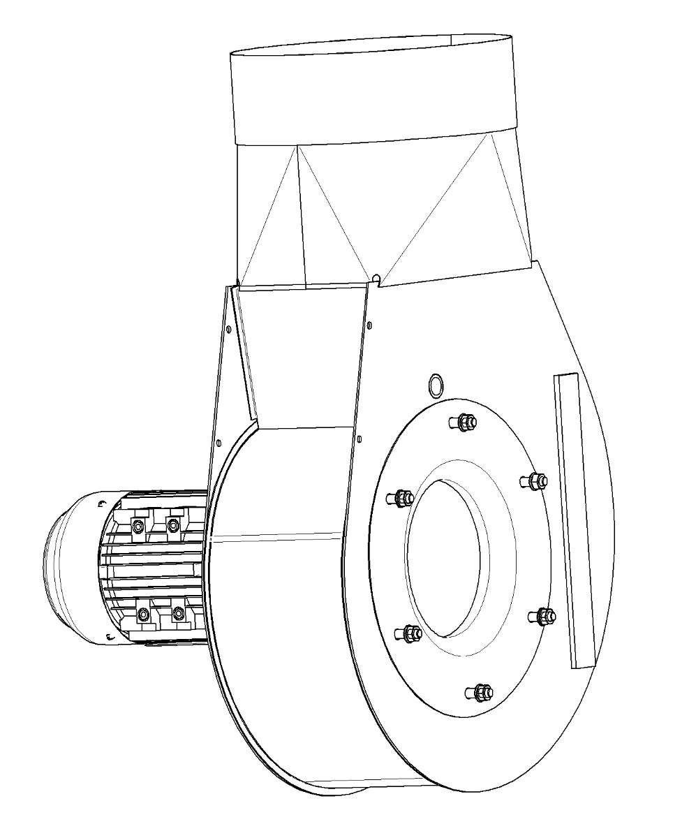 smoke extractor type G-15.4 (400V, straight, 2800 r.p.m)