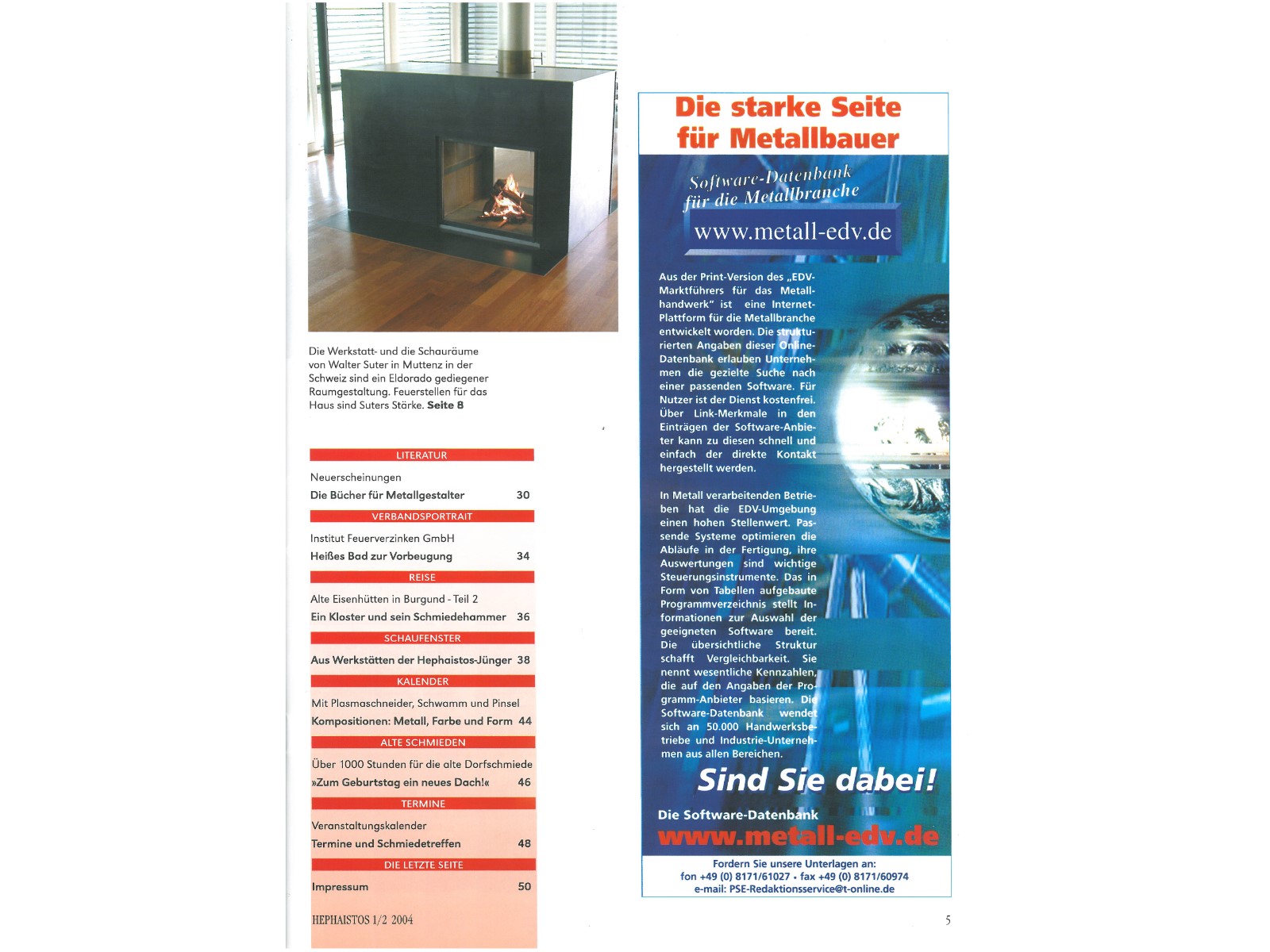 Zeitschrift HEPHAISTOS 2004, 1/2-5