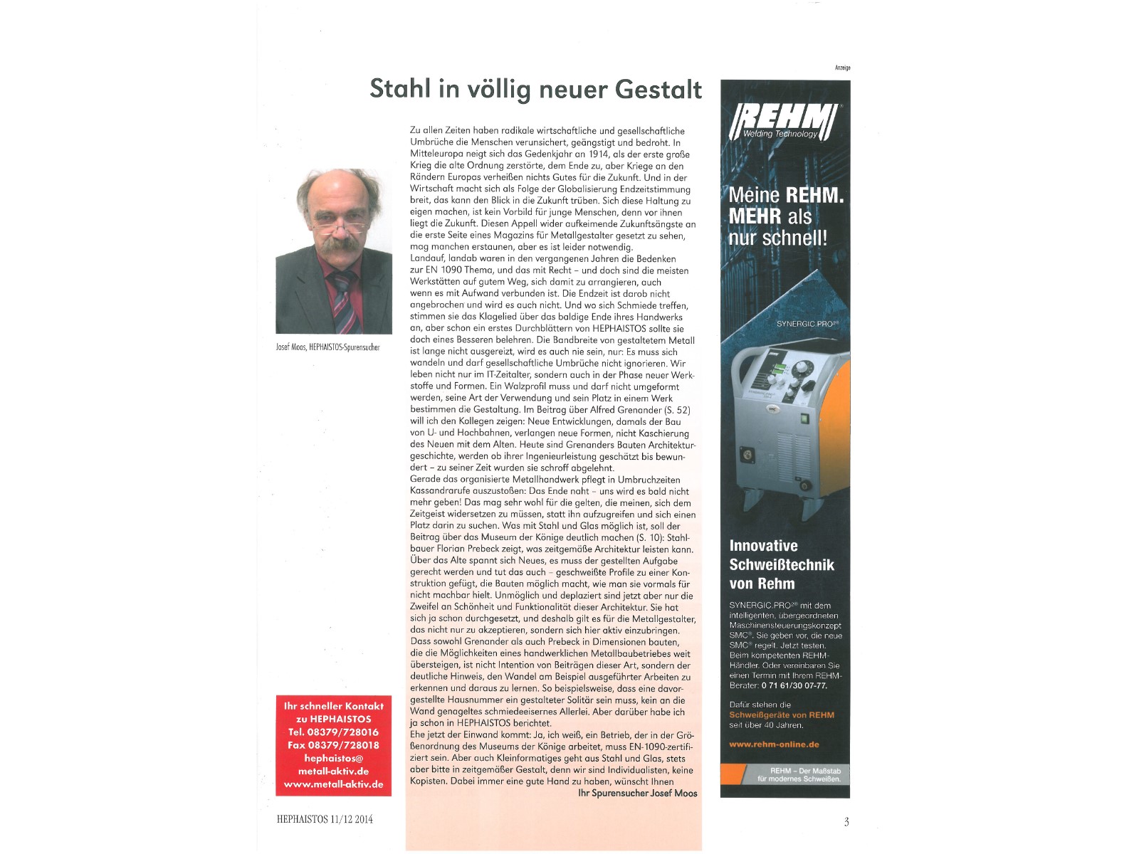 Zeitschrift HEPHAISTOS 2014, 11/12-3