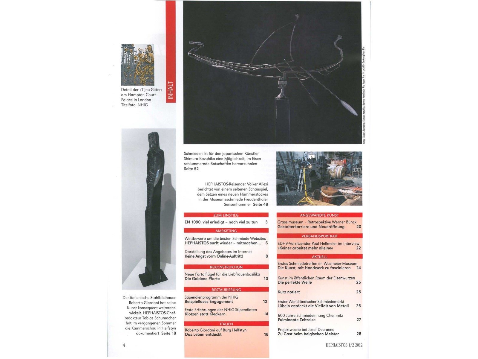Zeitschrift HEPHAISTOS 2012, 1/2-4