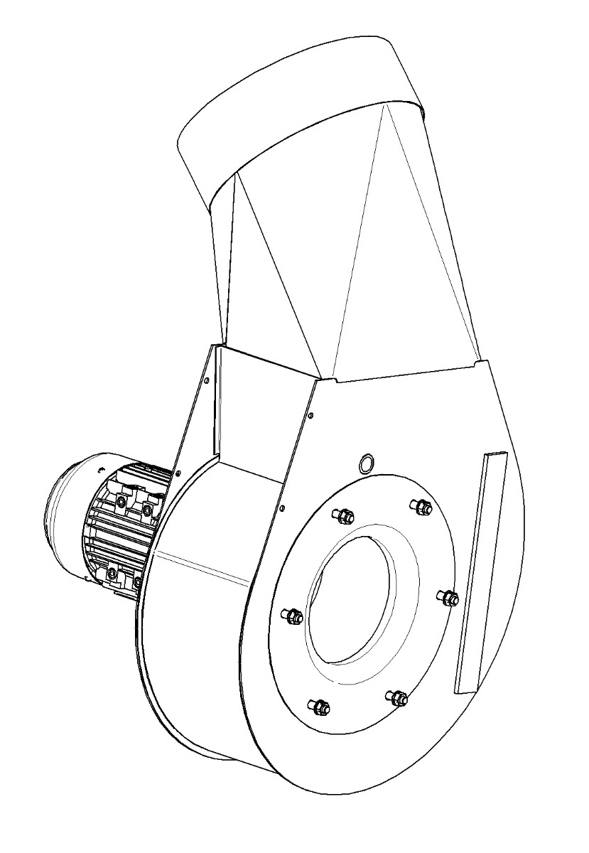 smoke extractor type G-15.4 (400V, 45°, 2800 r.p.m)