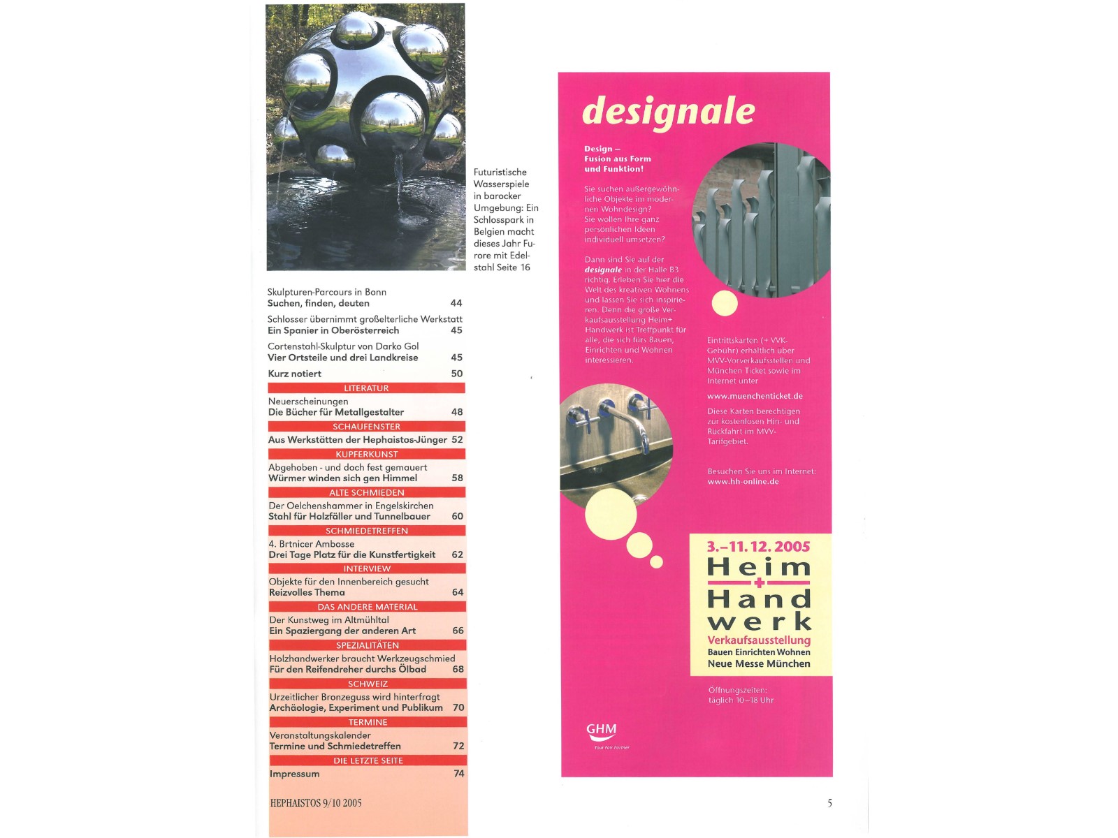 Zeitschrift HEPHAISTOS 2005, 9/10-5