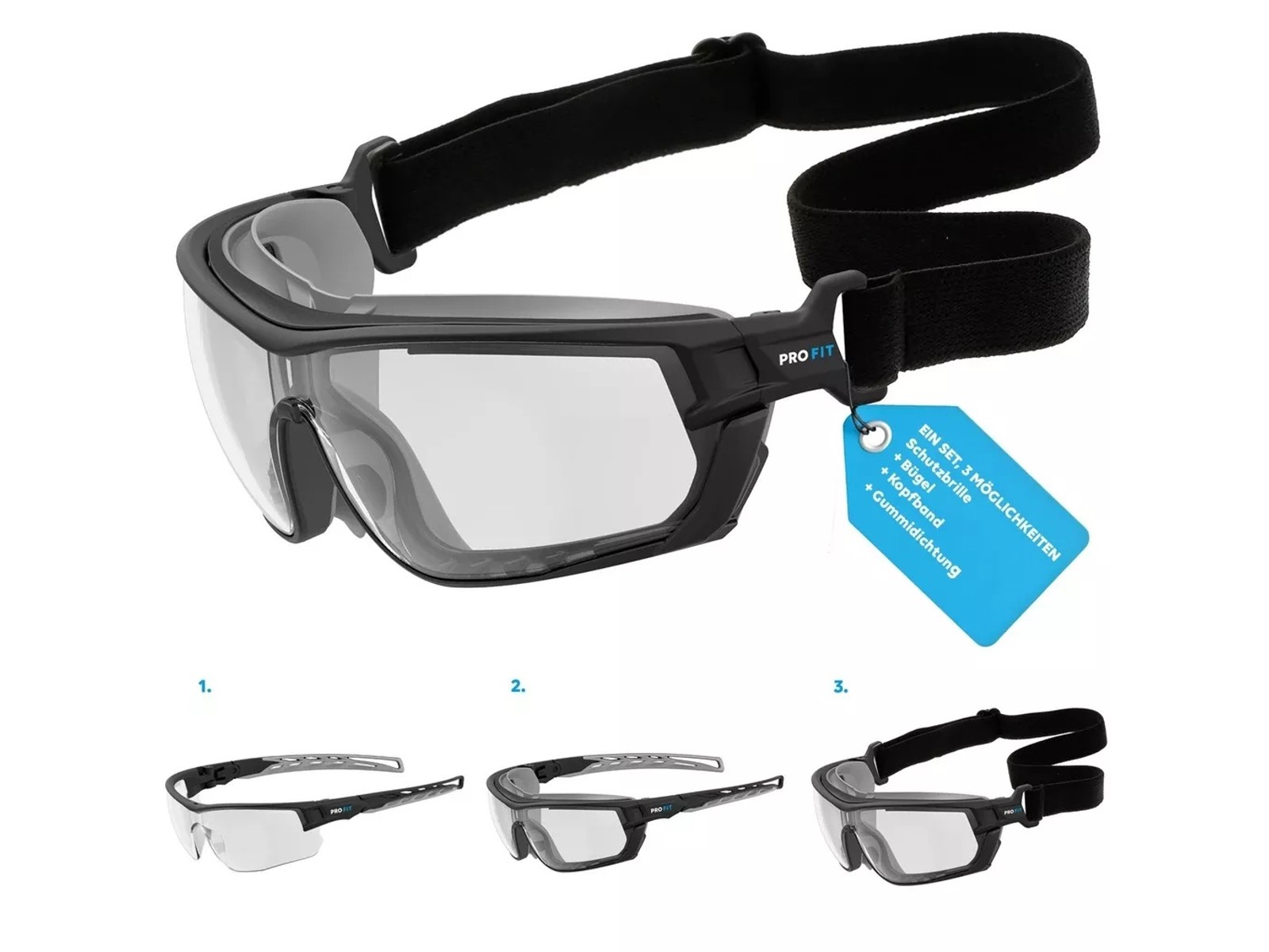 (BLOB)Lunettes de protection – Kit polyvalent 3 en 1-1