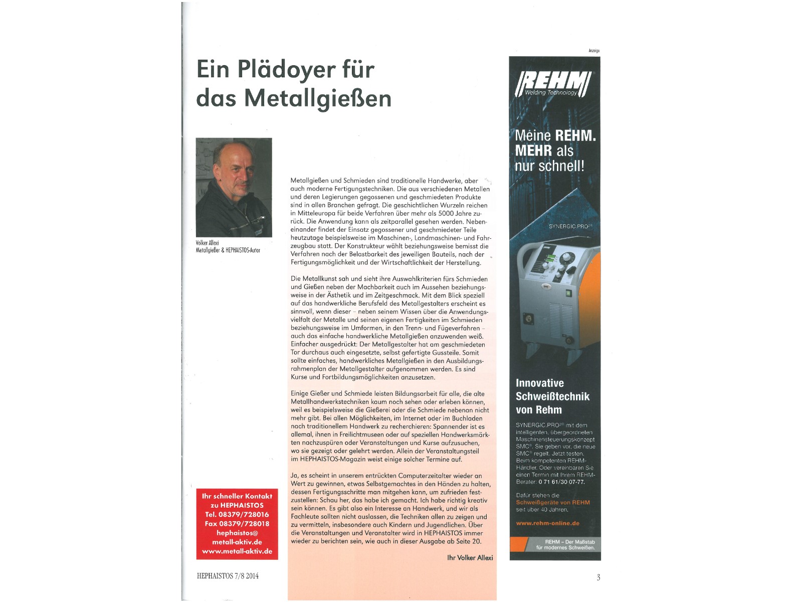 Zeitschrift HEPHAISTOS 2014, 7/8-3