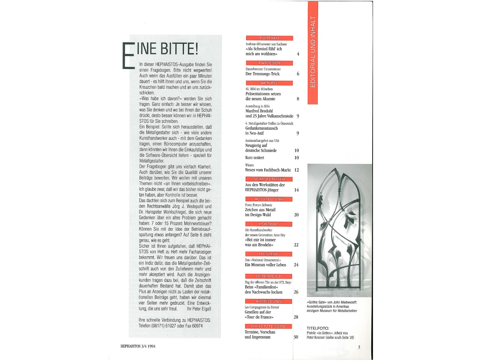 Zeitschrift HEPHAISTOS 1994, 3/4-3