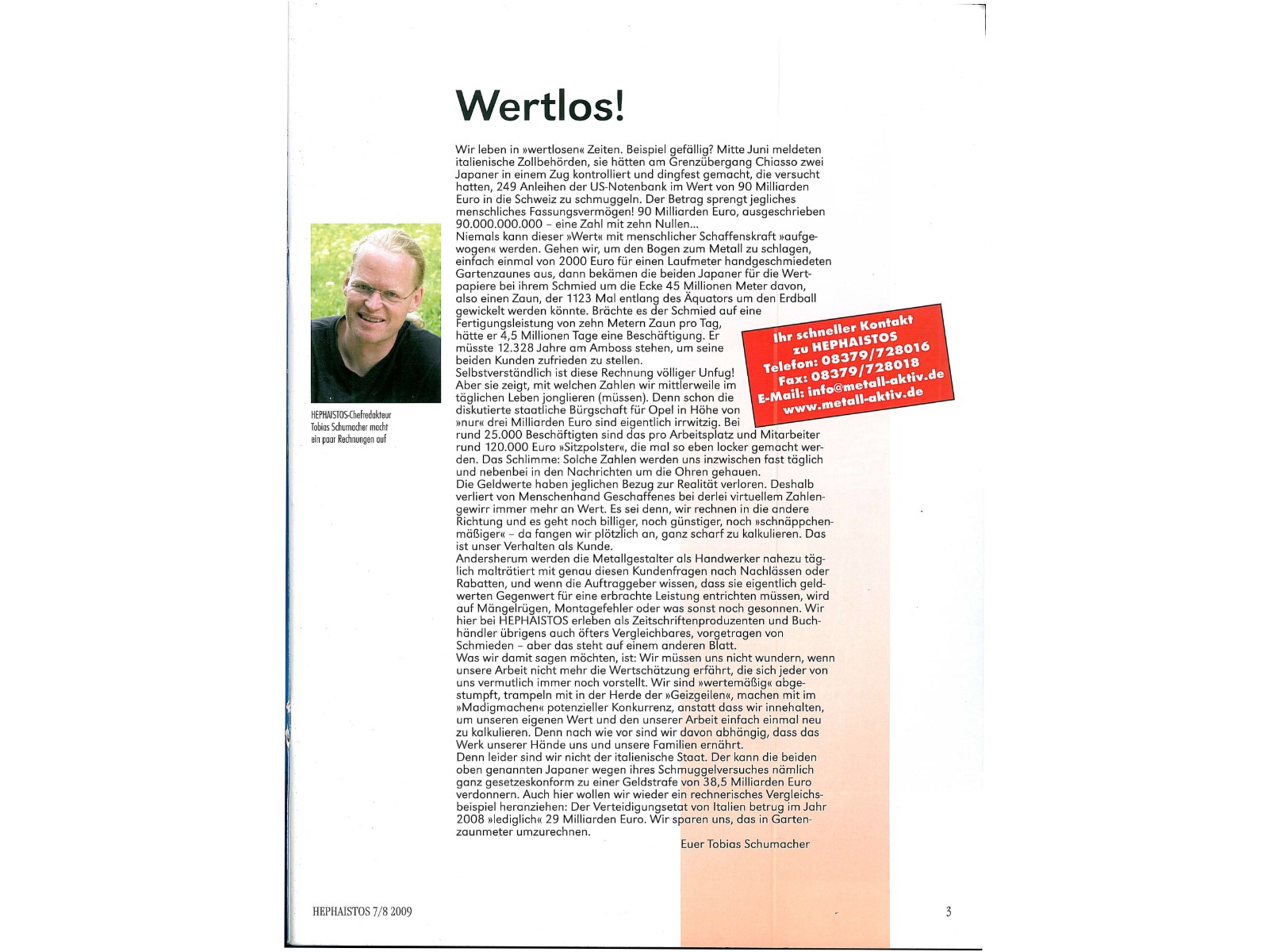Zeitschrift HEPHAISTOS 2009, 7/8-3