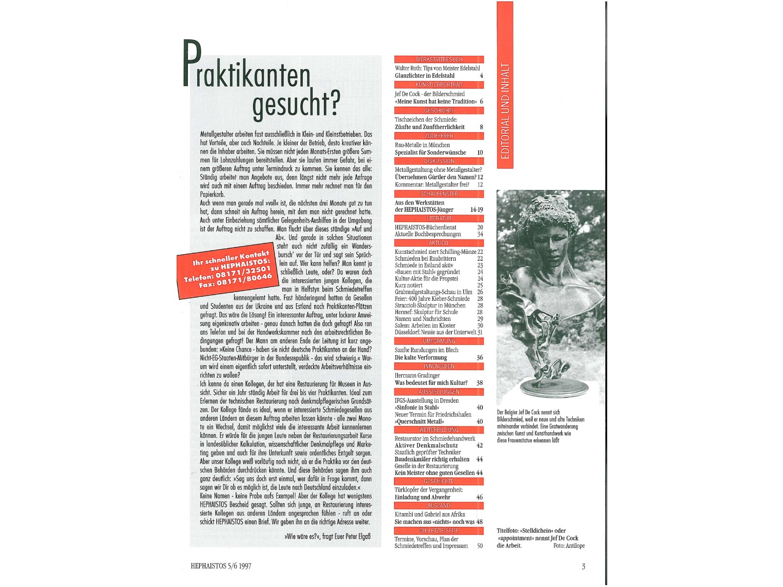 Zeitschrift HEPHAISTOS 1997, 5/6-3