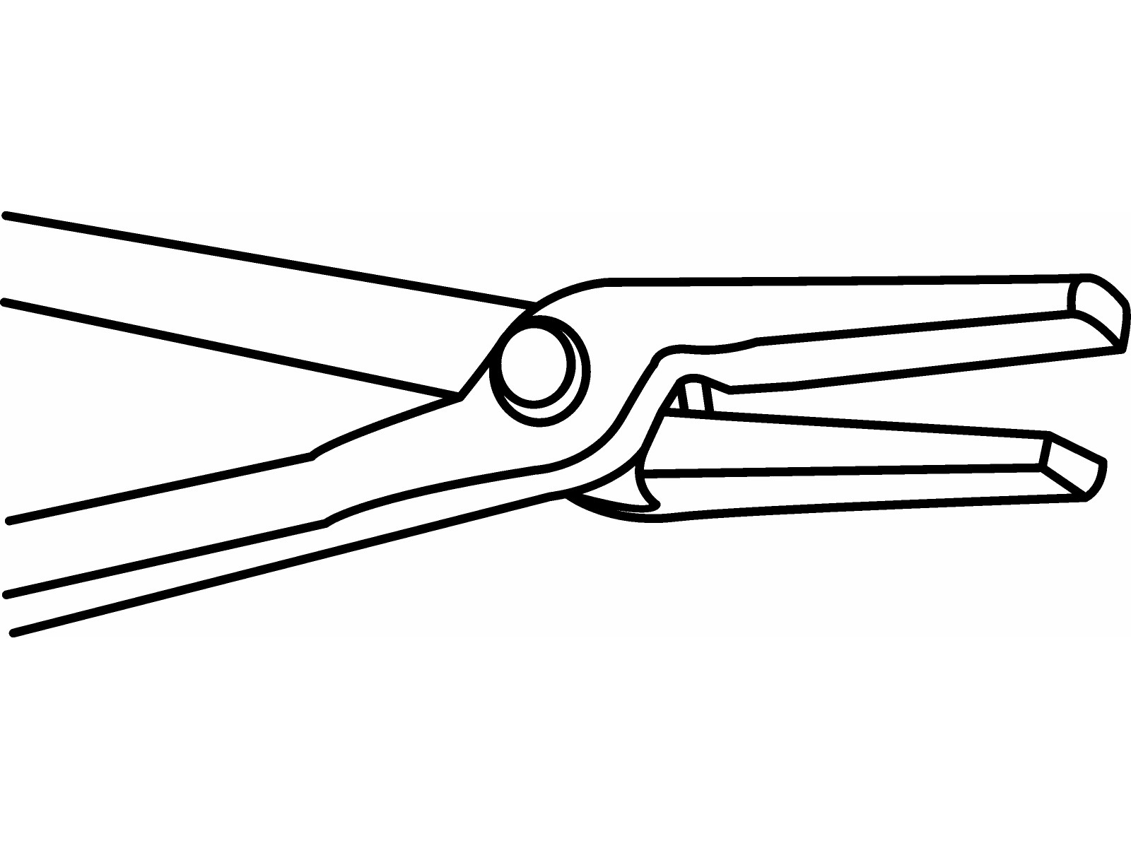 Entenschnabelzange, TC-336, flach