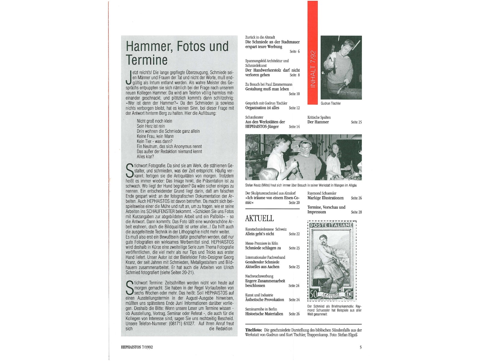 Zeitschrift HEPHAISTOS 1992, 07-4