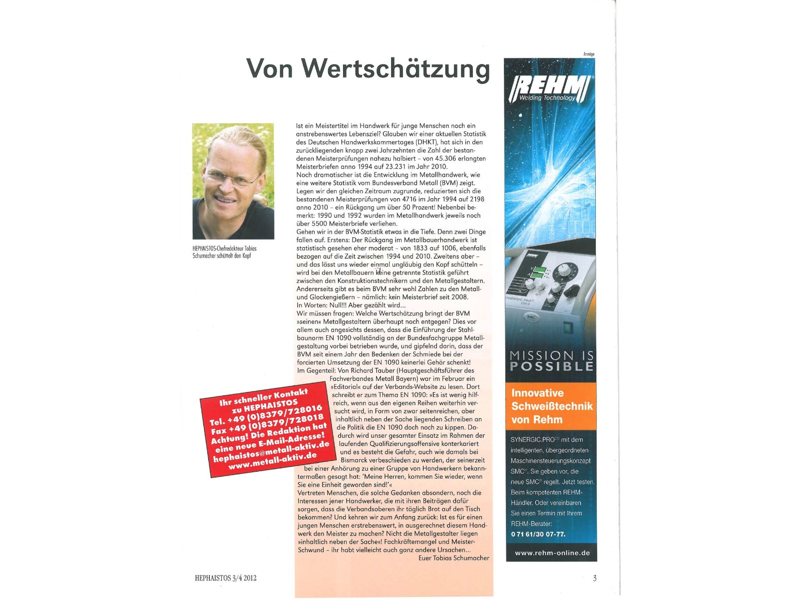 Zeitschrift HEPHAISTOS 2012, 3/4-3