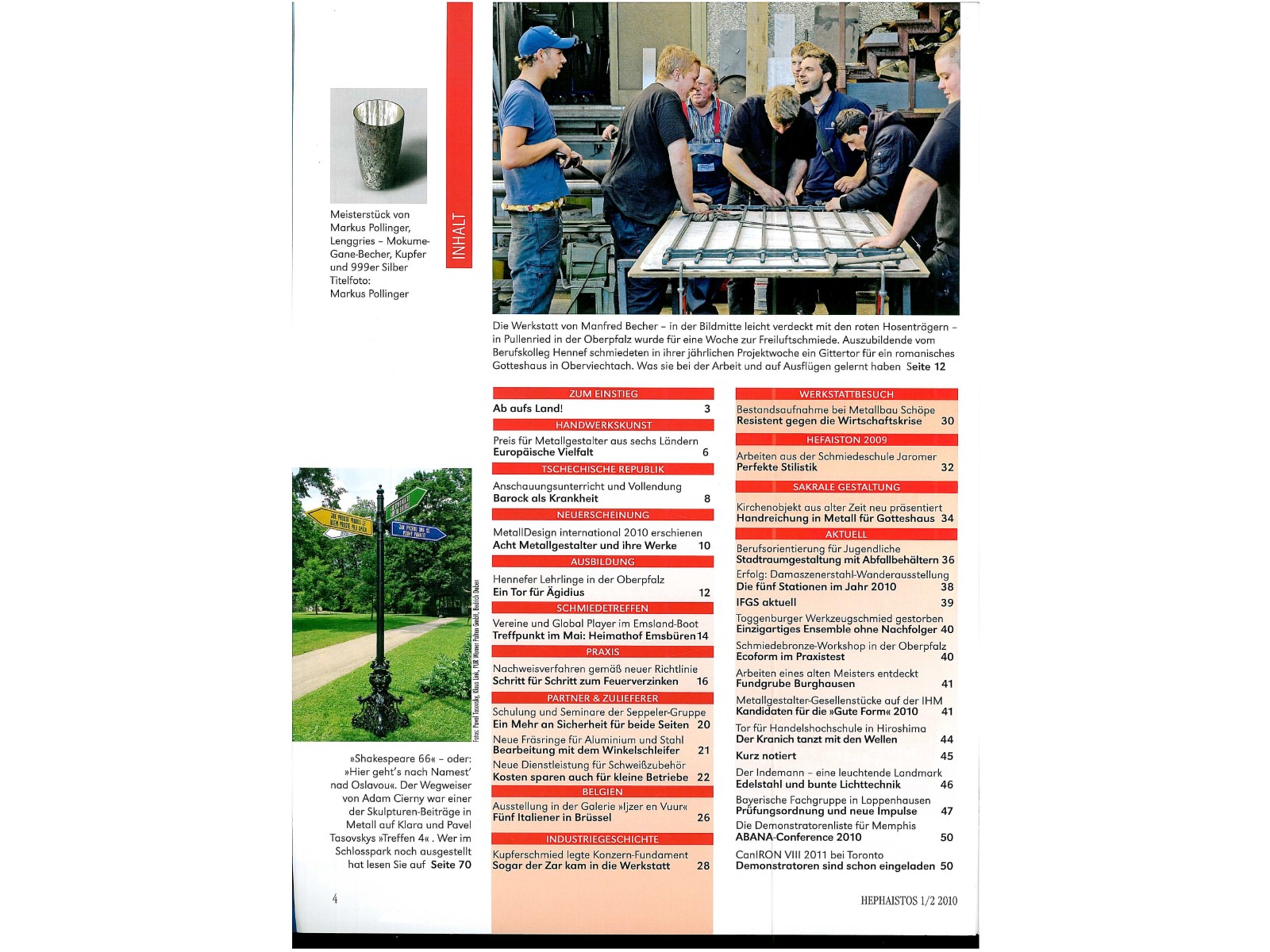 Zeitschrift HEPHAISTOS 2010, 1/2-4