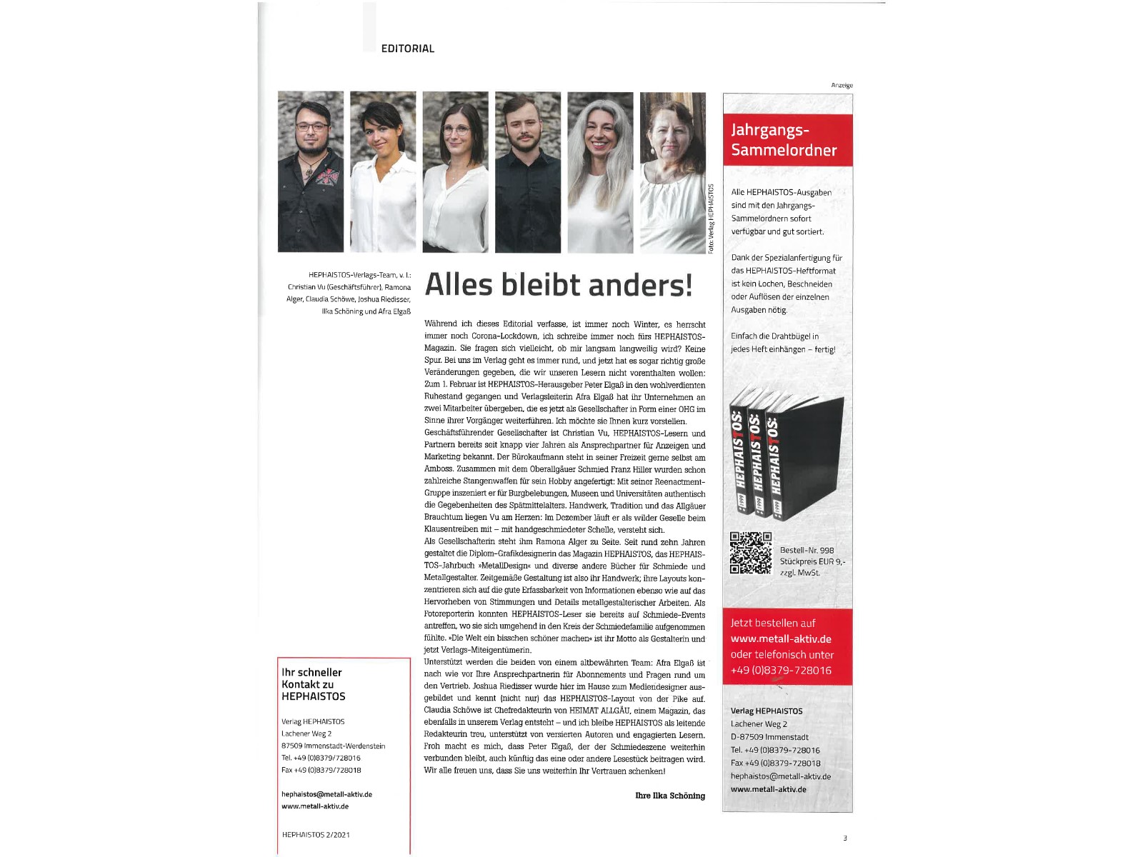 Zeitschrift HEPHAISTOS 2021, 02-3