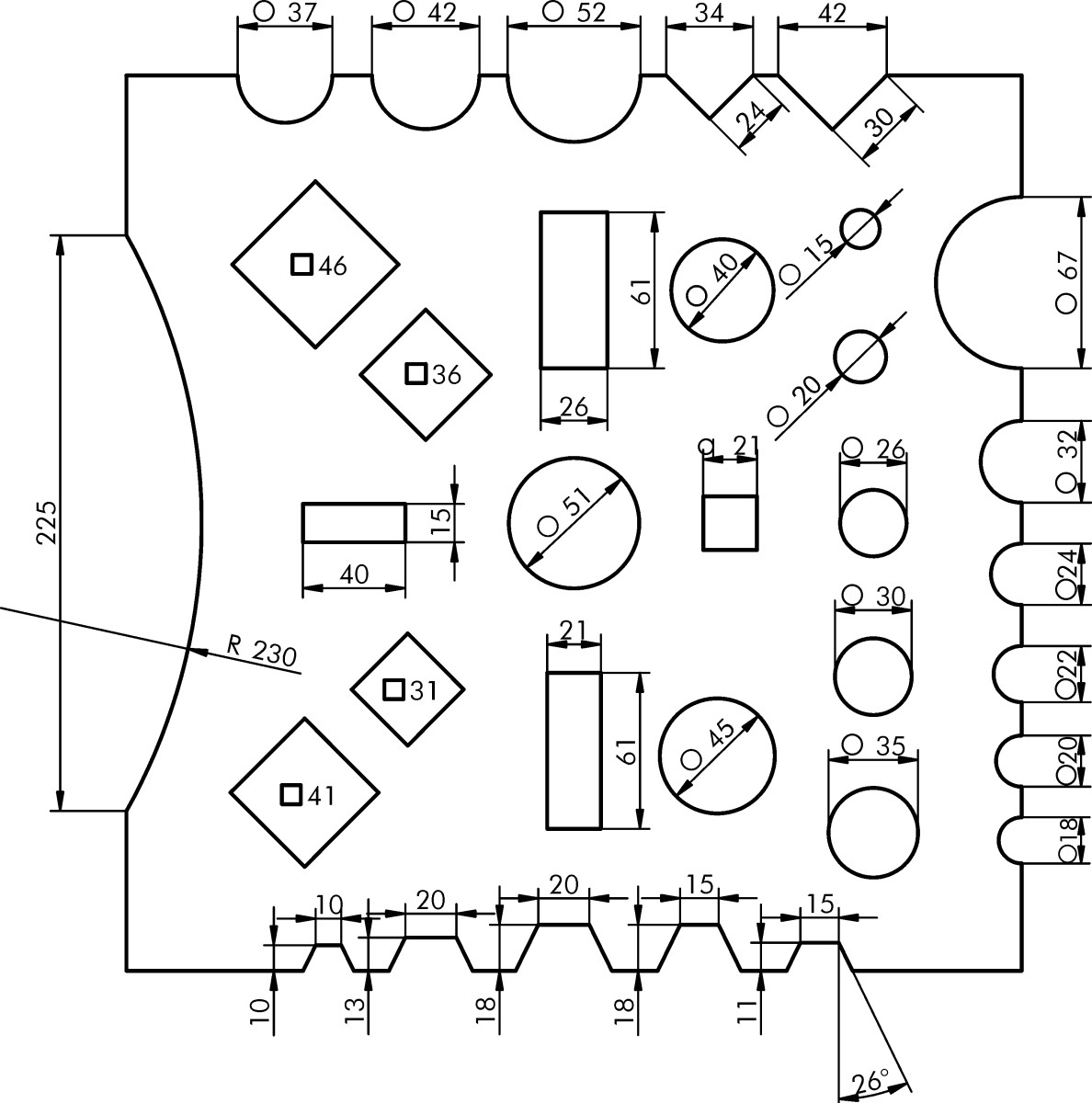 (BLOB)plateau à trous 350-3 (BLOB)plateau à trous 350-3