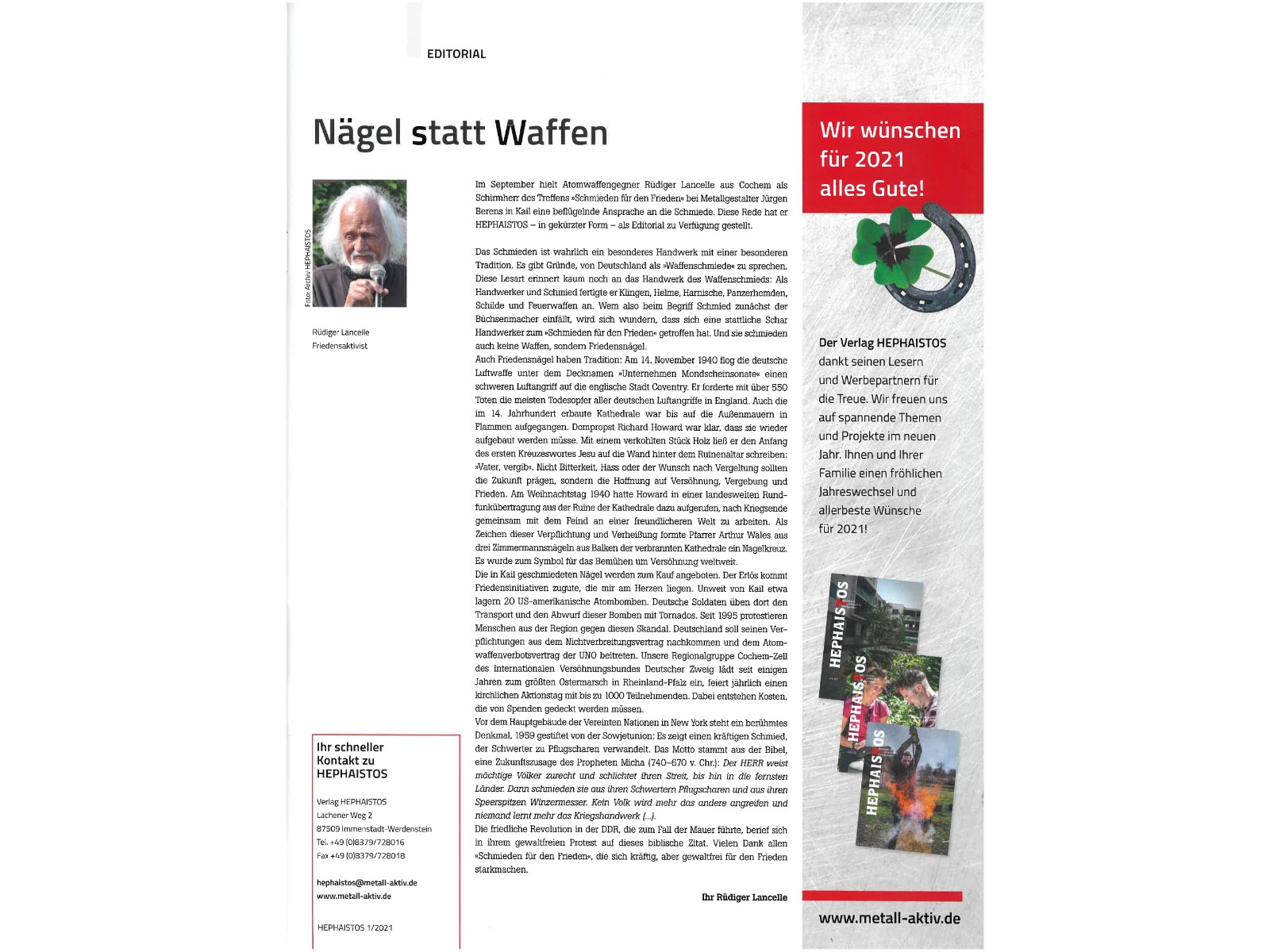 Zeitschrift HEPHAISTOS 2021, 01-3