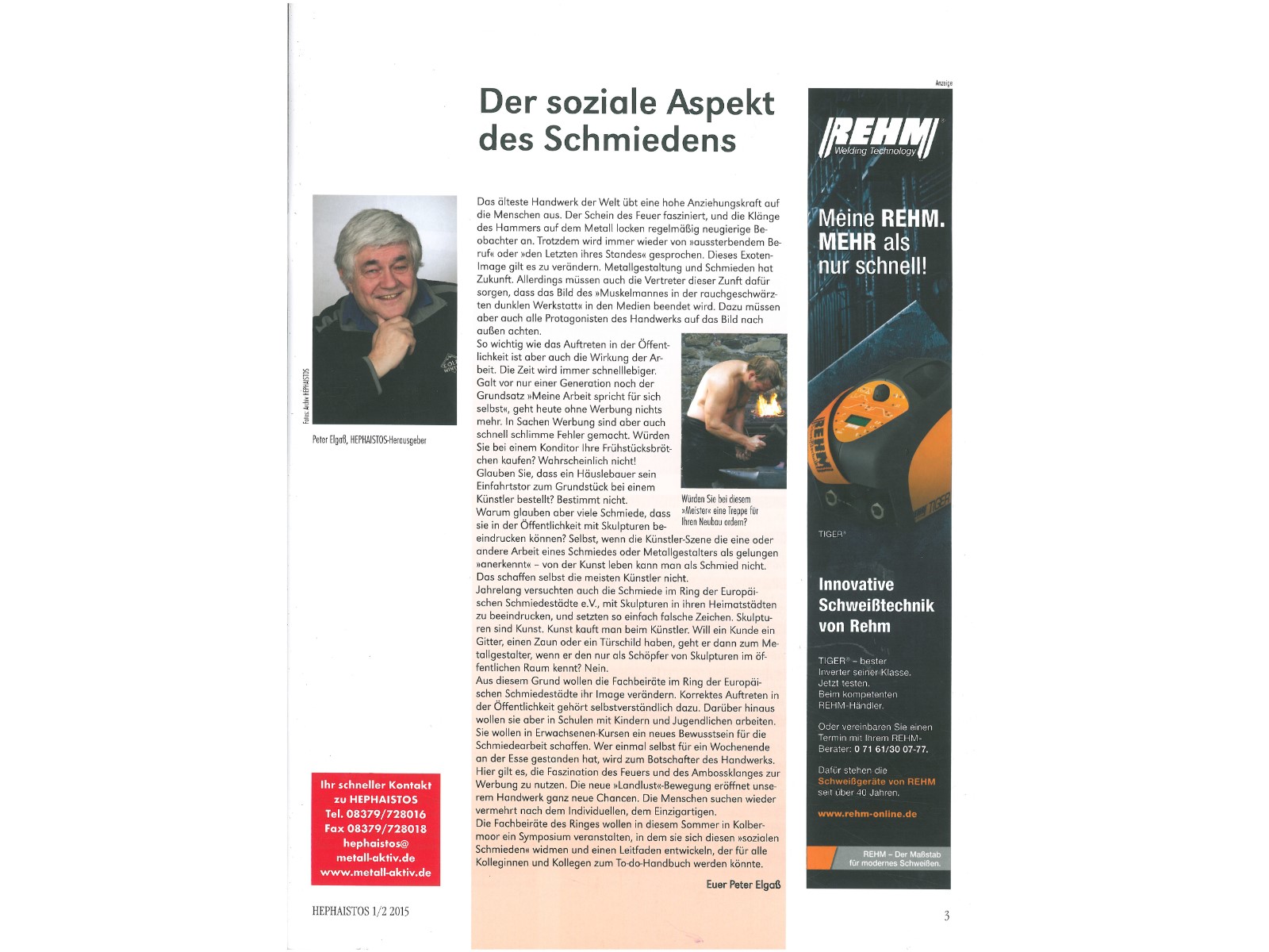 Zeitschrift HEPHAISTOS 2015, 1/2-3