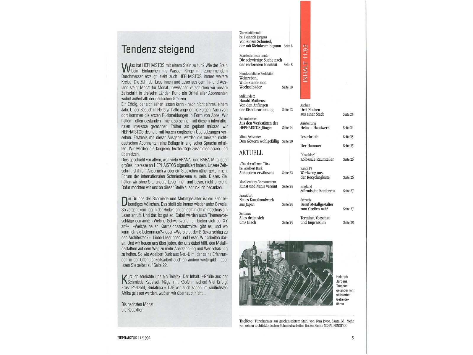 Zeitschrift HEPHAISTOS 1992, 11-3