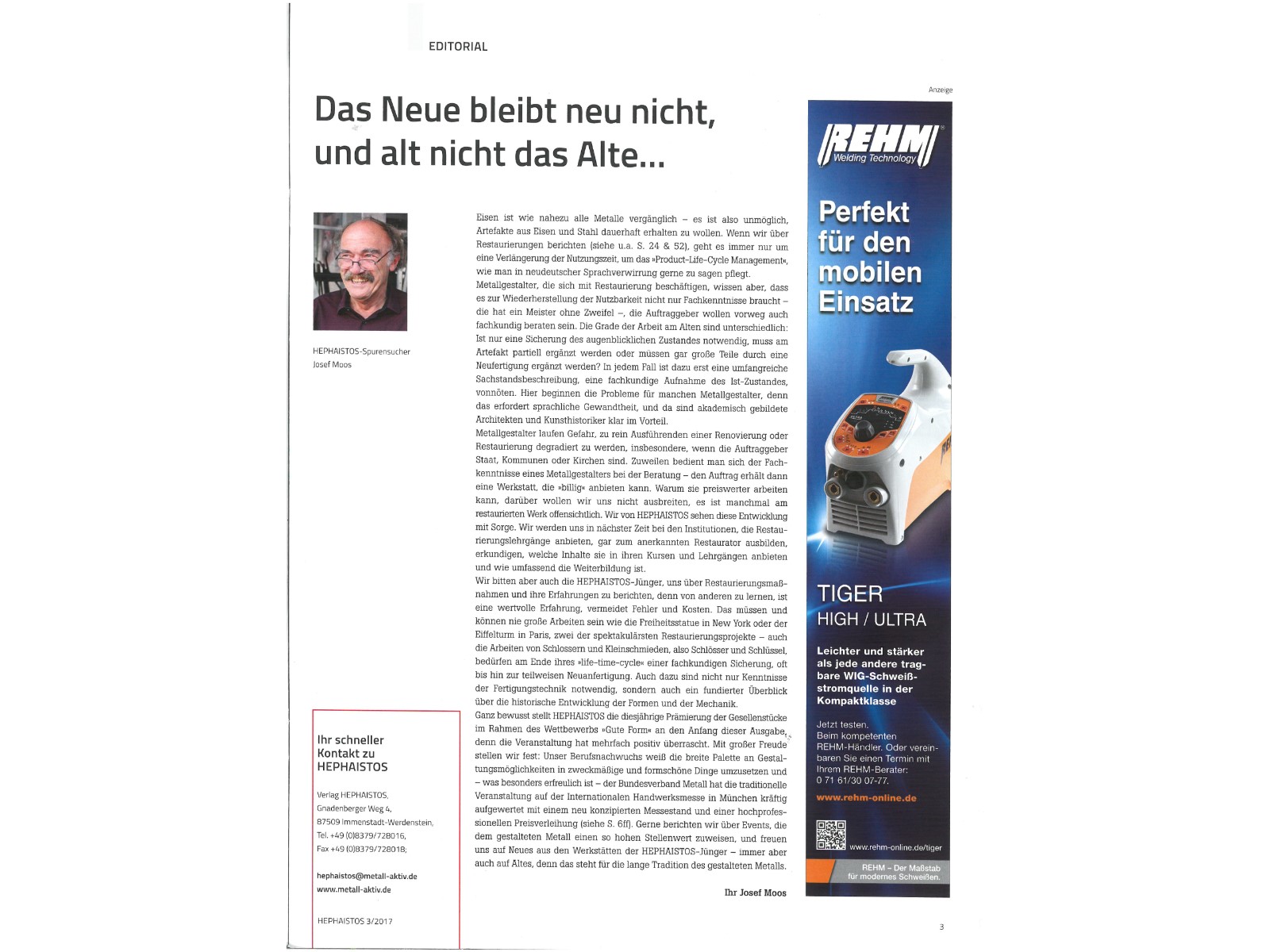 Zeitschrift HEPHAISTOS 2017, 03-3 Zeitschrift HEPHAISTOS 2017, 03-3