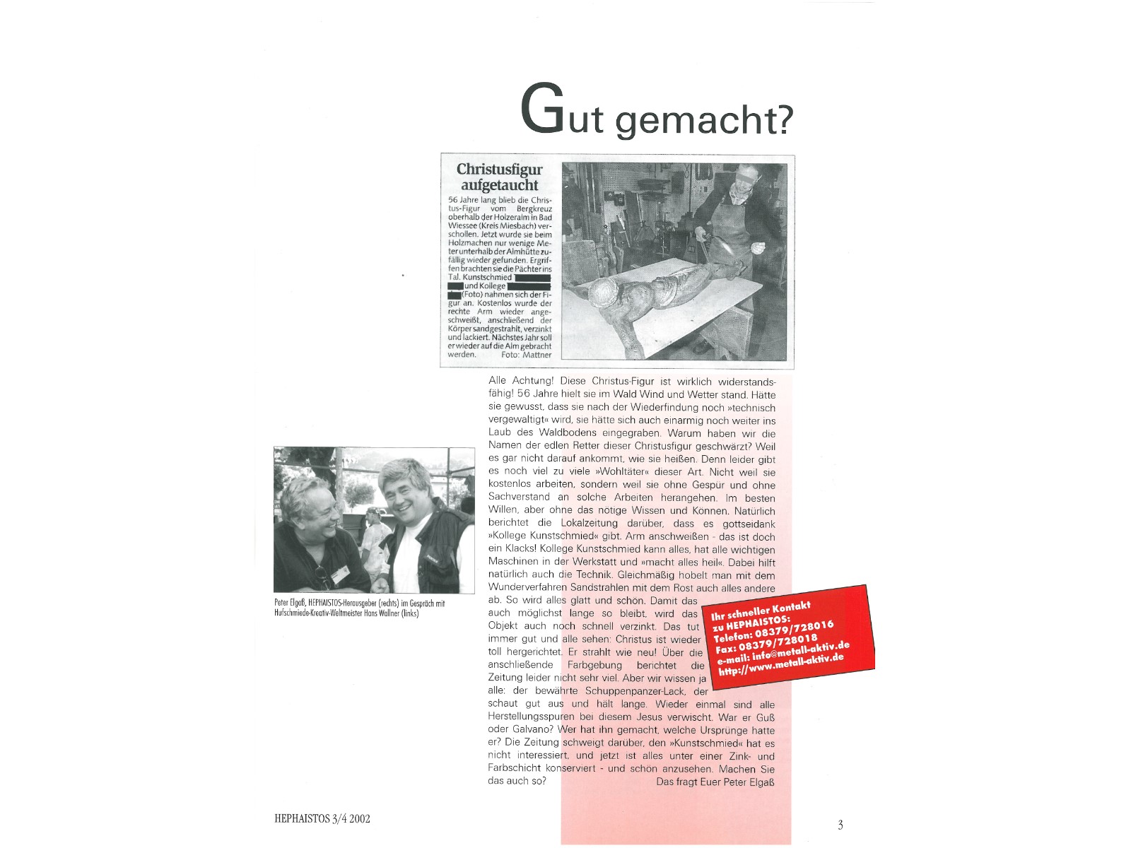 Zeitschrift HEPHAISTOS 2002, 3/4-3