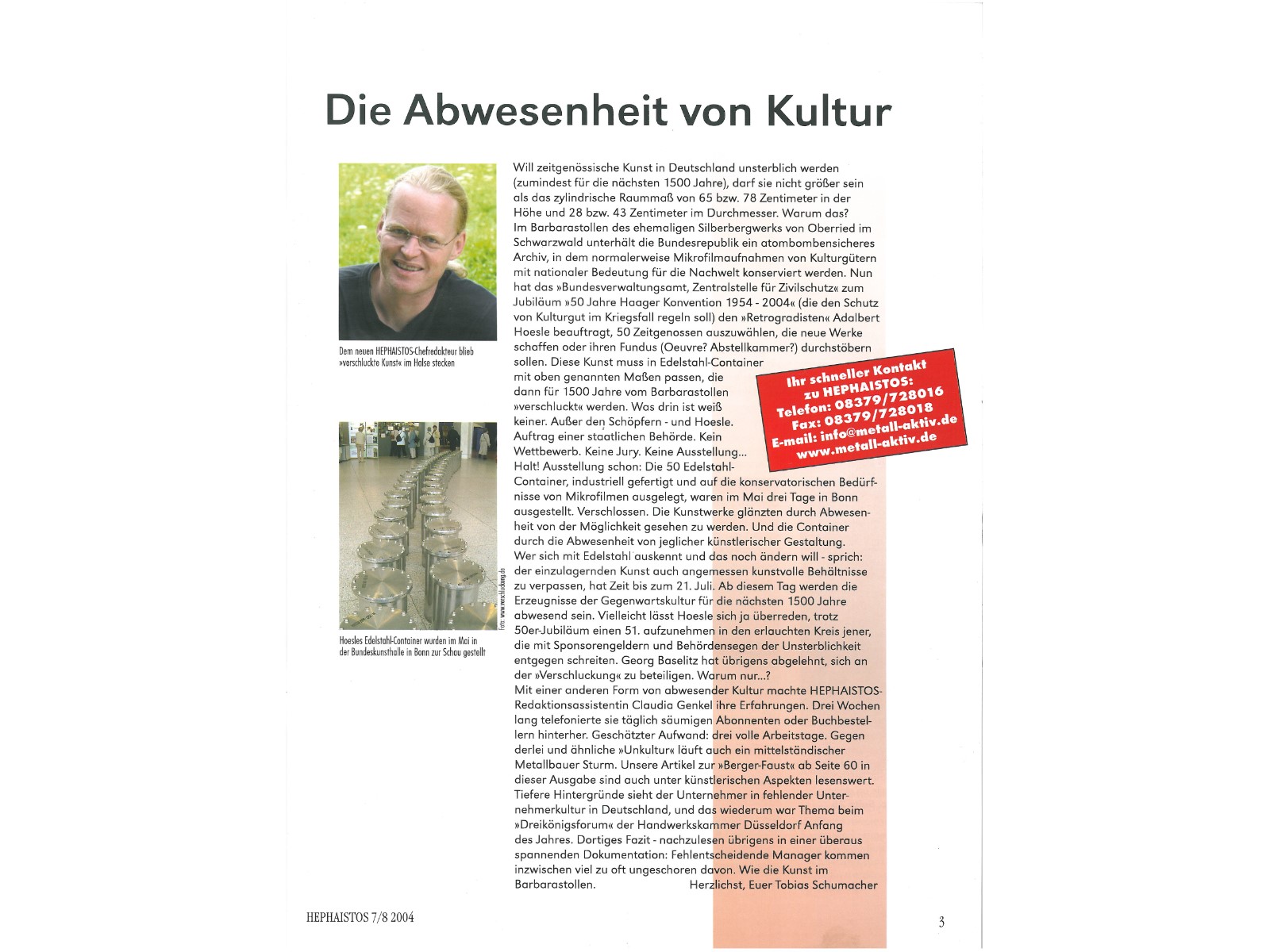 Zeitschrift HEPHAISTOS 2004, 7/8-3
