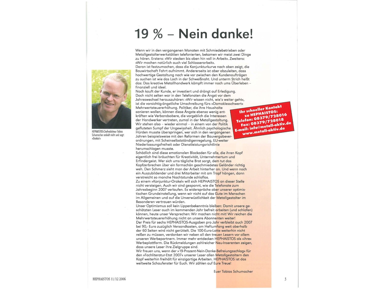 Zeitschrift HEPHAISTOS 2006, 11/12-3