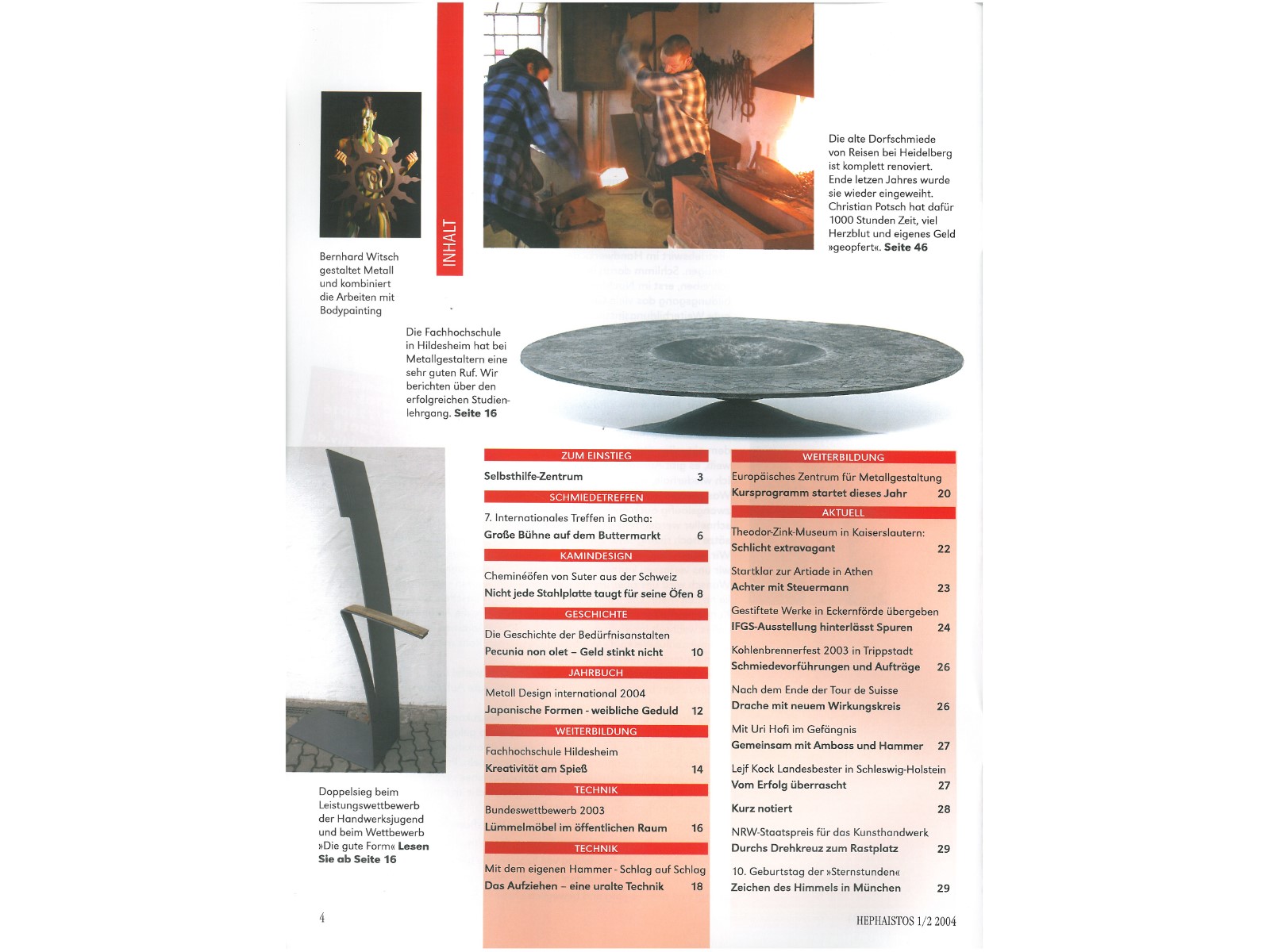 Zeitschrift HEPHAISTOS 2004, 1/2-4