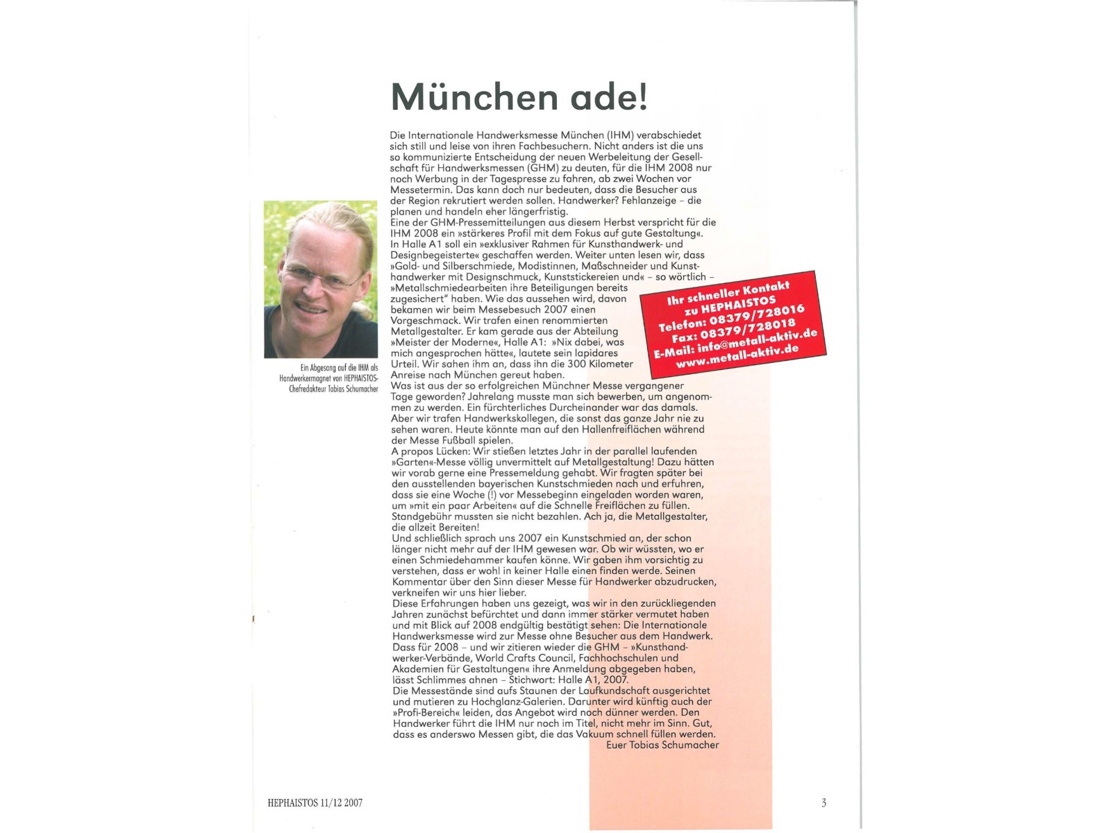 Zeitschrift HEPHAISTOS 2007, 11/12-3