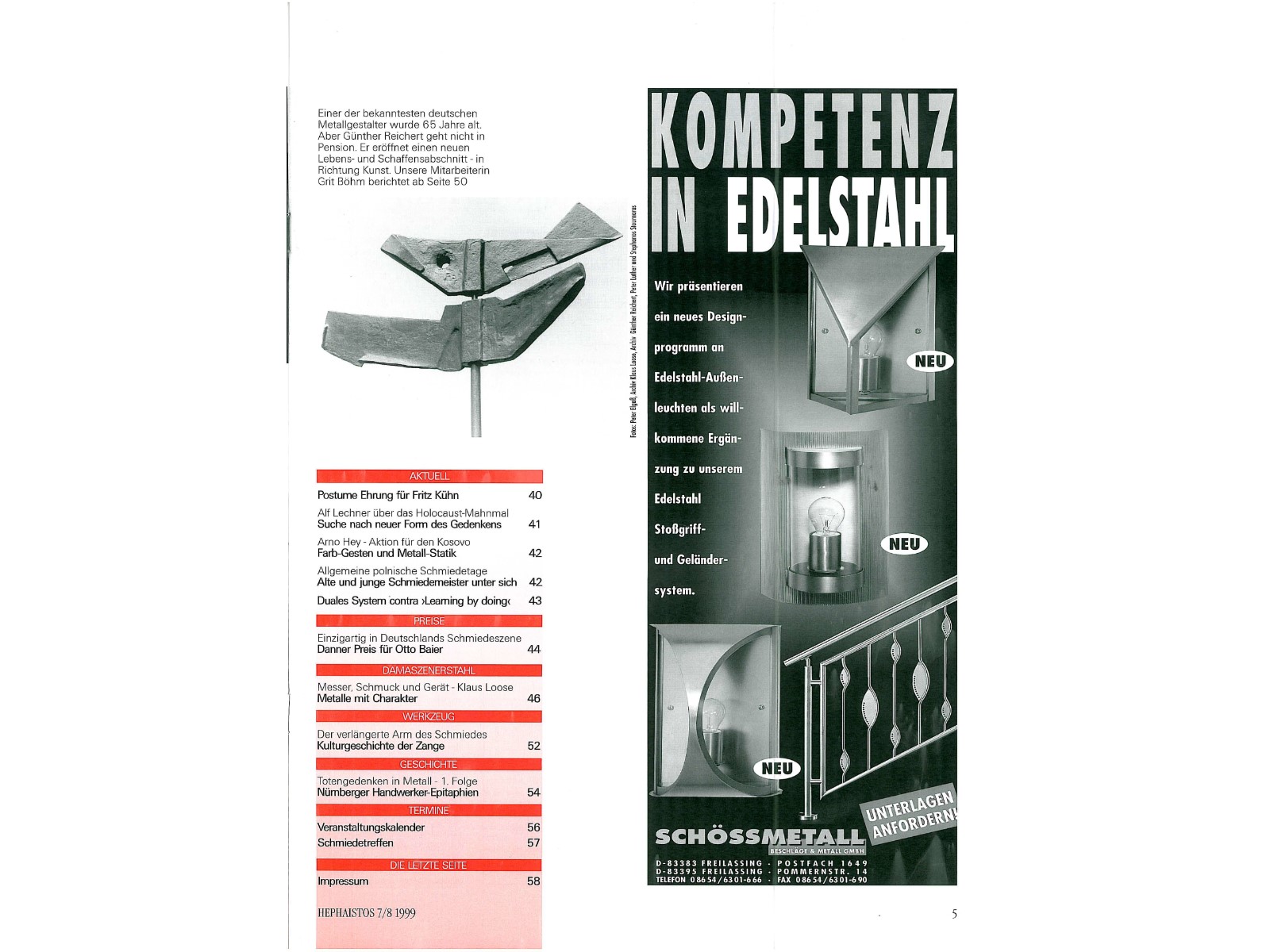 Zeitschrift HEPHAISTOS 1999, 7/8-5