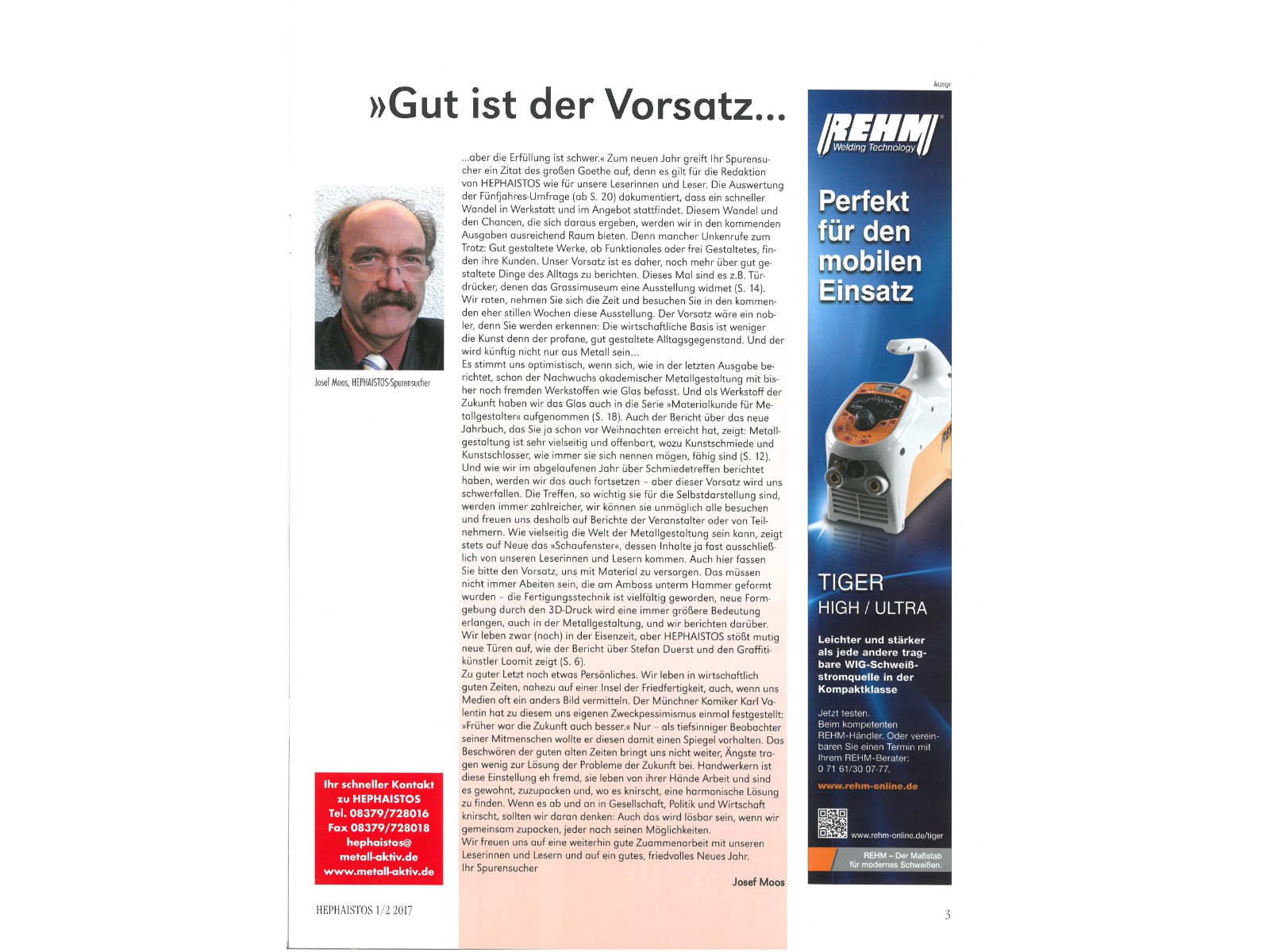 Zeitschrift HEPHAISTOS 2017, 1/2-3