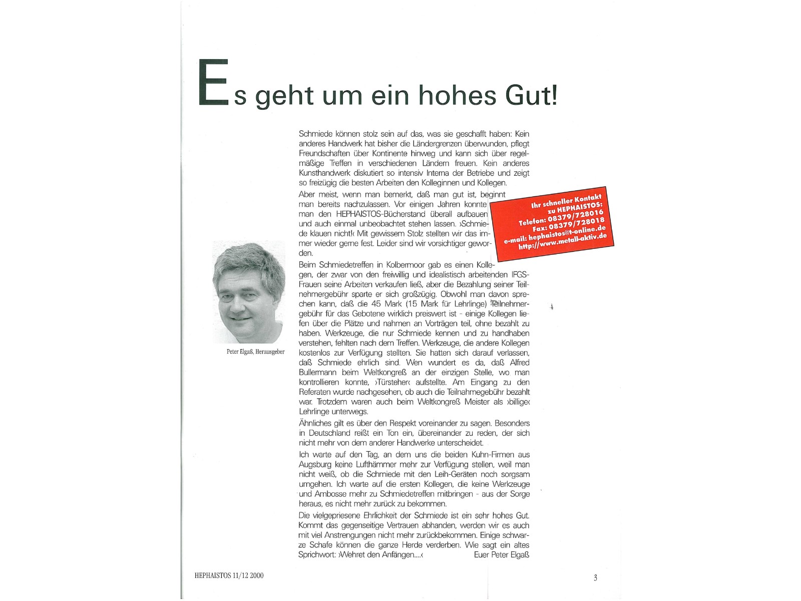Zeitschrift HEPHAISTOS 2000, 11/12-3