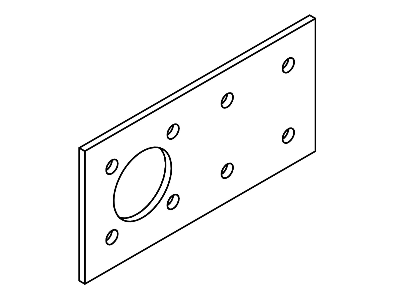 (BLOB)Mounting plate for RD-0 / RE-0-1 (BLOB)Mounting plate for RD-0 / RE-0-1