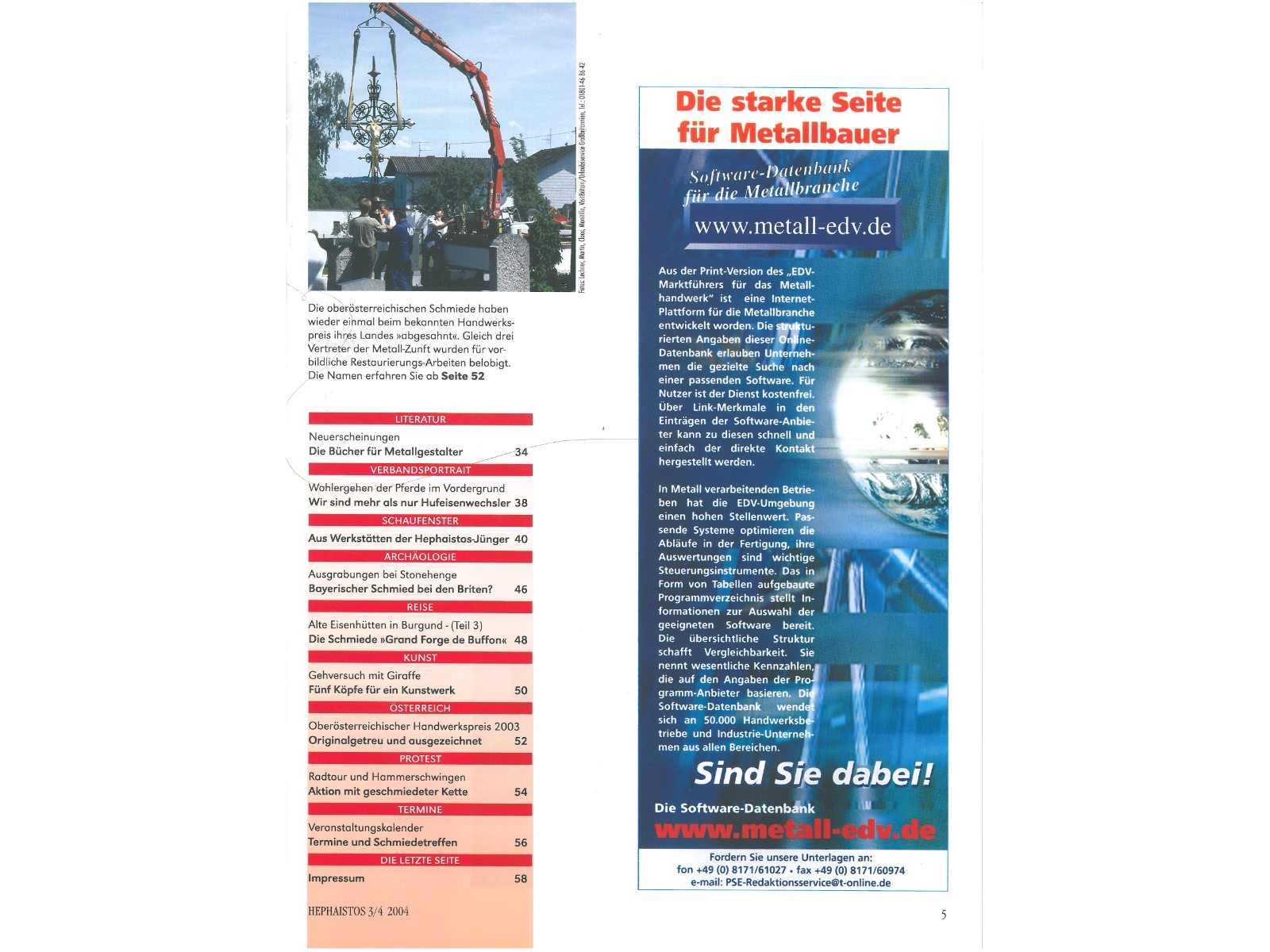 Zeitschrift HEPHAISTOS 2004, 3/4-5