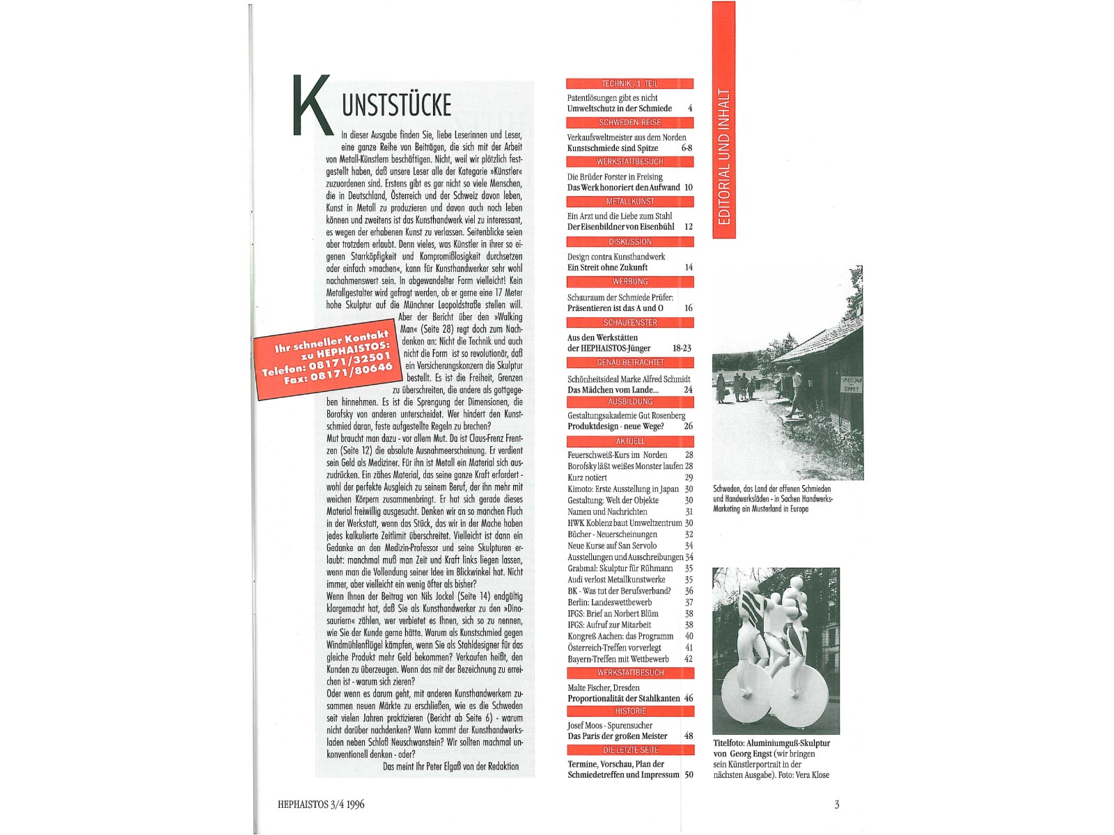 Zeitschrift HEPHAISTOS 1996, 3/4-3