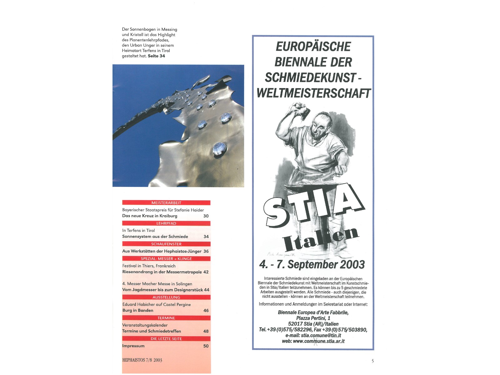 Zeitschrift HEPHAISTOS 2003, 7/8-5