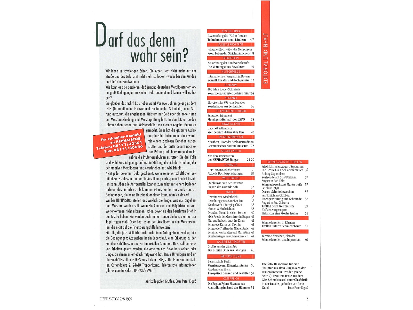 Zeitschrift HEPHAISTOS 1997, 7/8-3