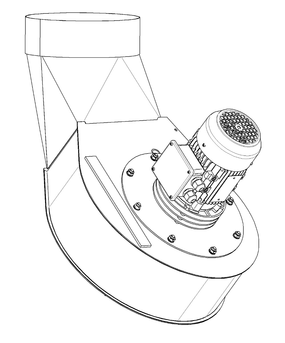 (BLOB)smoke extractor type G-15.4 (400V, 45°, 2800 r.p.m)-2