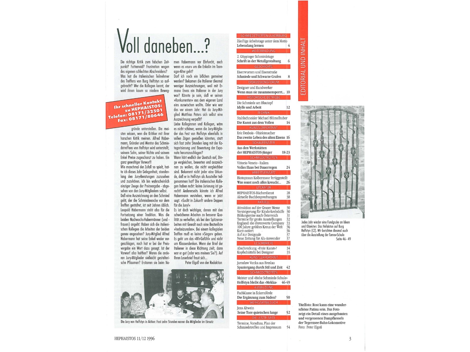 Zeitschrift HEPHAISTOS 1996, 11/12-3