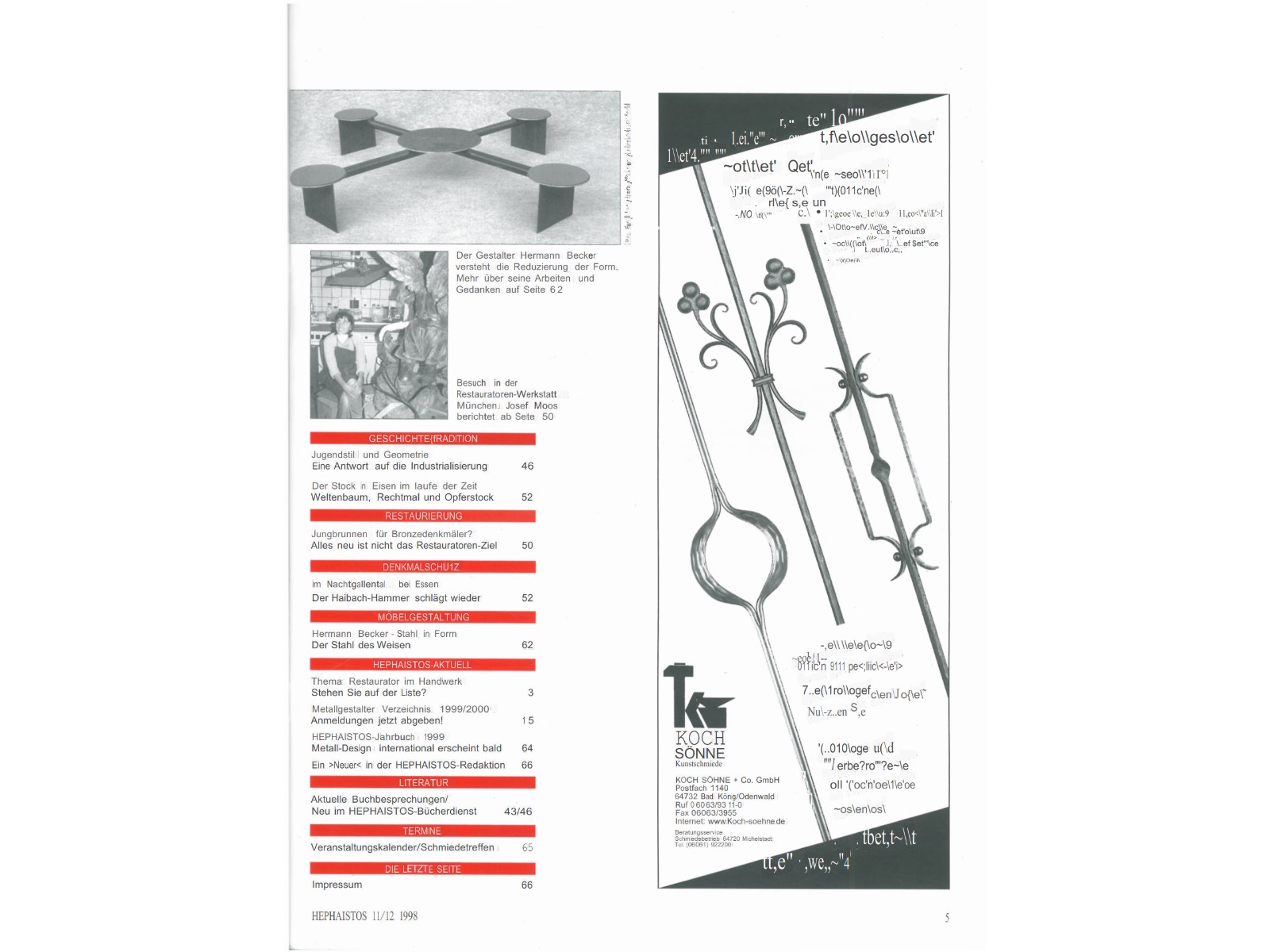 Zeitschrift HEPHAISTOS 1998, 11/12-5