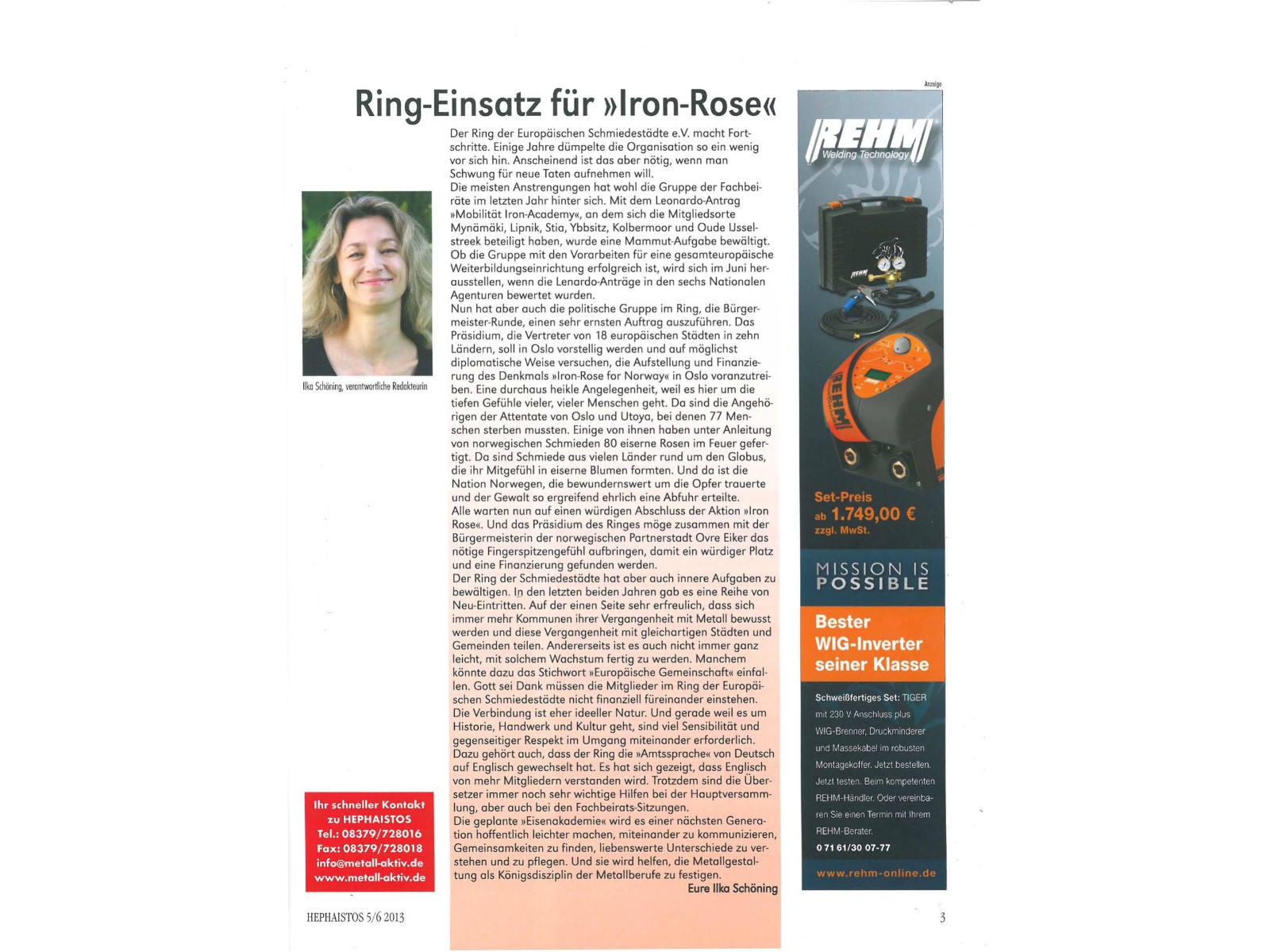 Zeitschrift HEPHAISTOS 2013, 5/6-3 Zeitschrift HEPHAISTOS 2013, 5/6-3