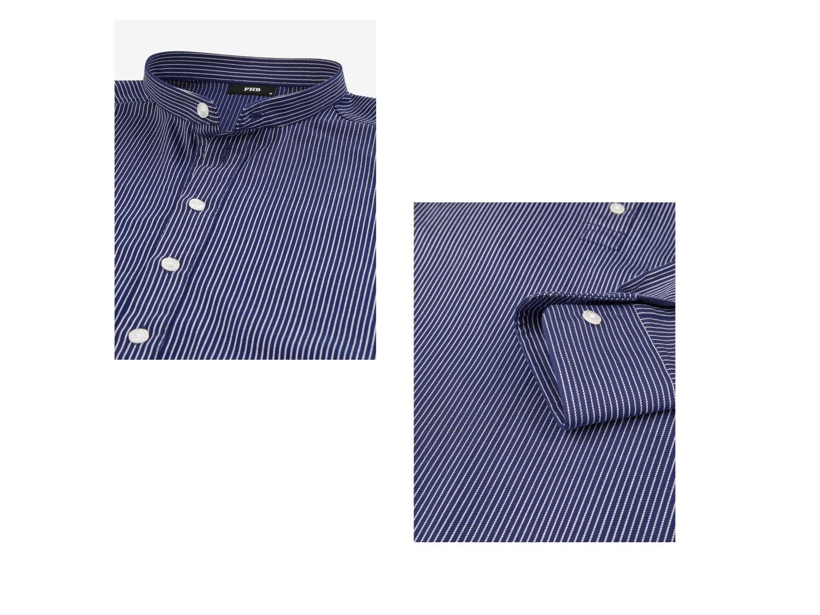 Arbeitshemd Schmiede marine-weiß|navy-white|marine-blanc, M-4
