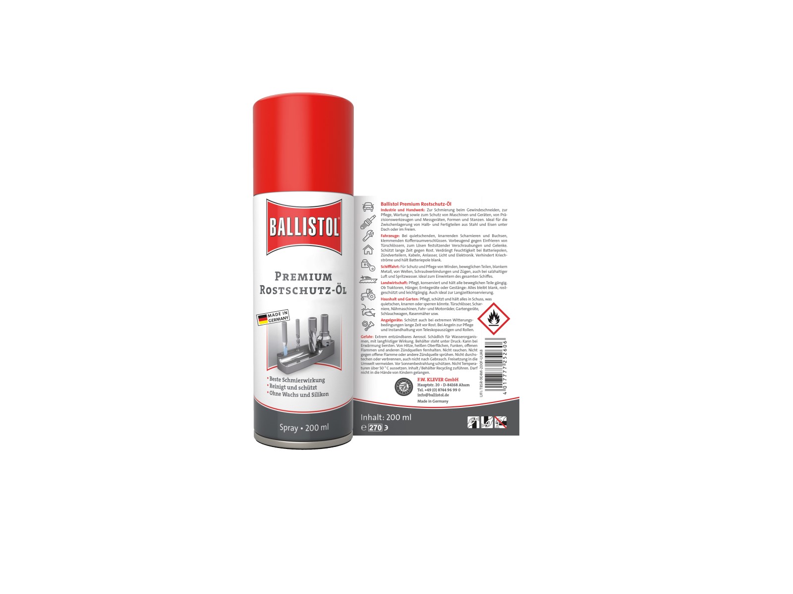 Premium Rostschutz-Öl ProTec Spray 200ml-2