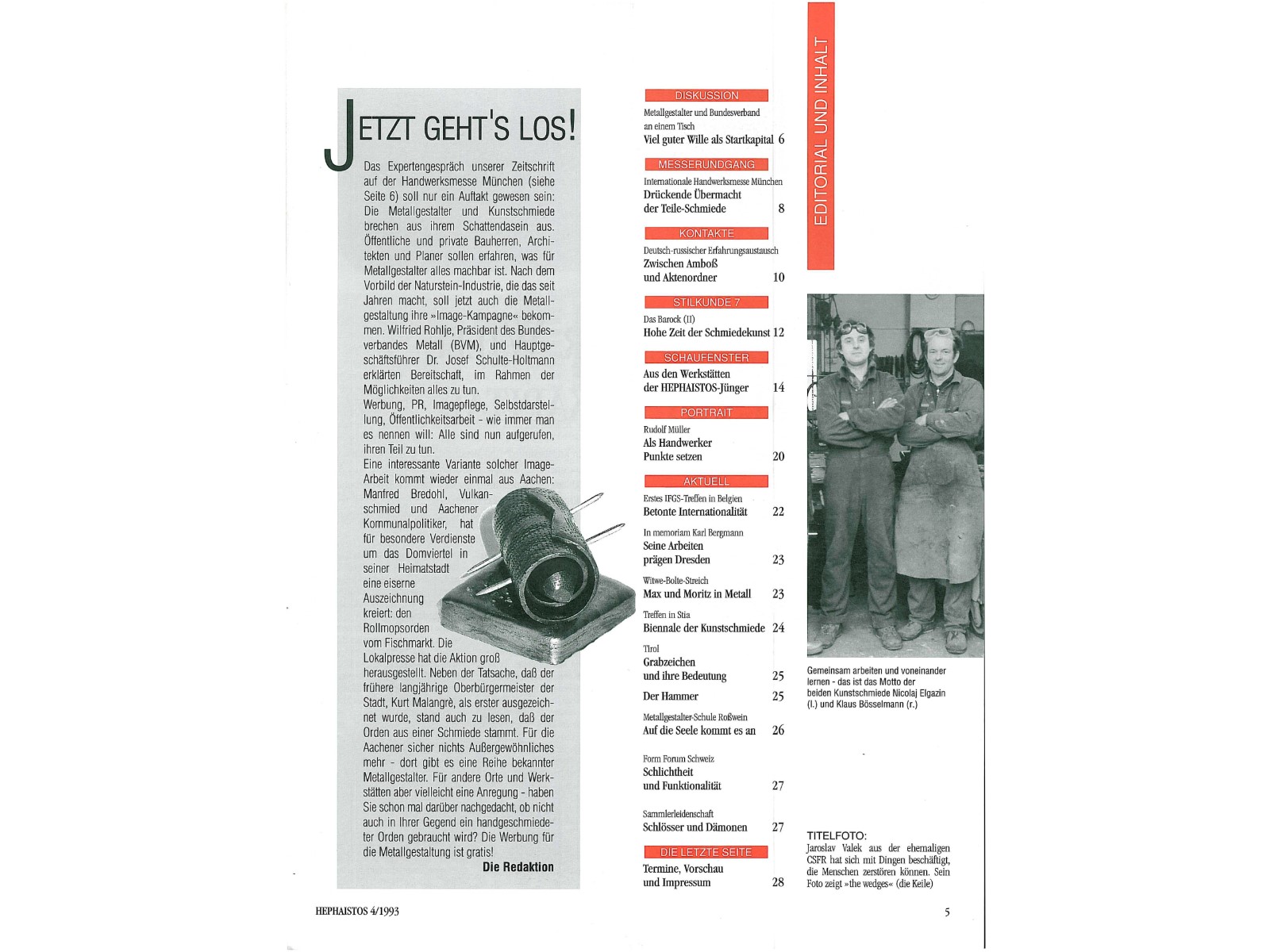 Zeitschrift HEPHAISTOS 1993, 04-3 Zeitschrift HEPHAISTOS 1993, 04-3