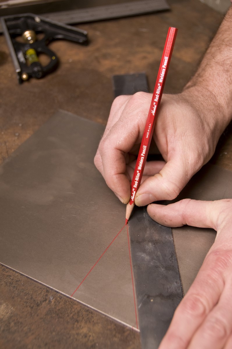 welders slate pencil with red lead