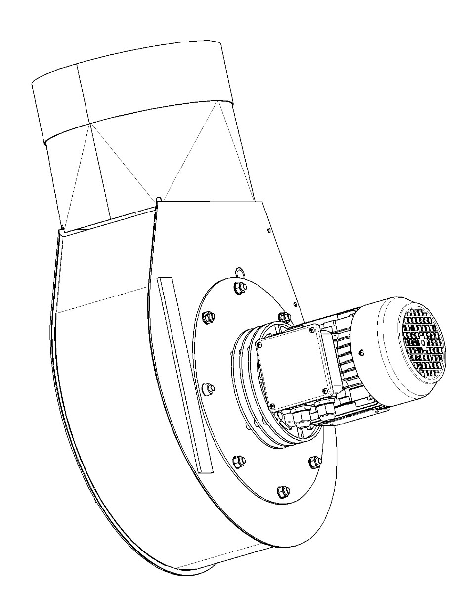 (BLOB)smoke extractor type G-15.4 (400V, straight, 2800 r.p.m)-2