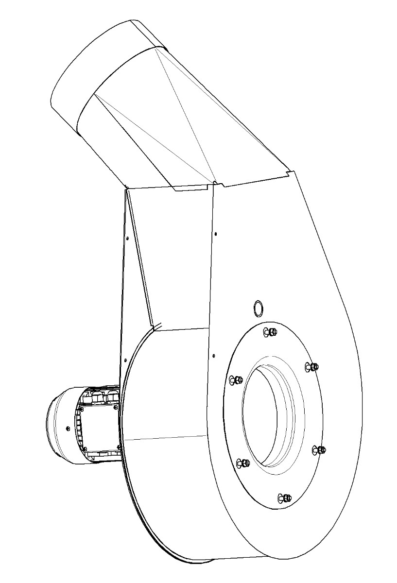 smoke extractor type G-30.4 (230V, 45°, 1400 r.p.m)