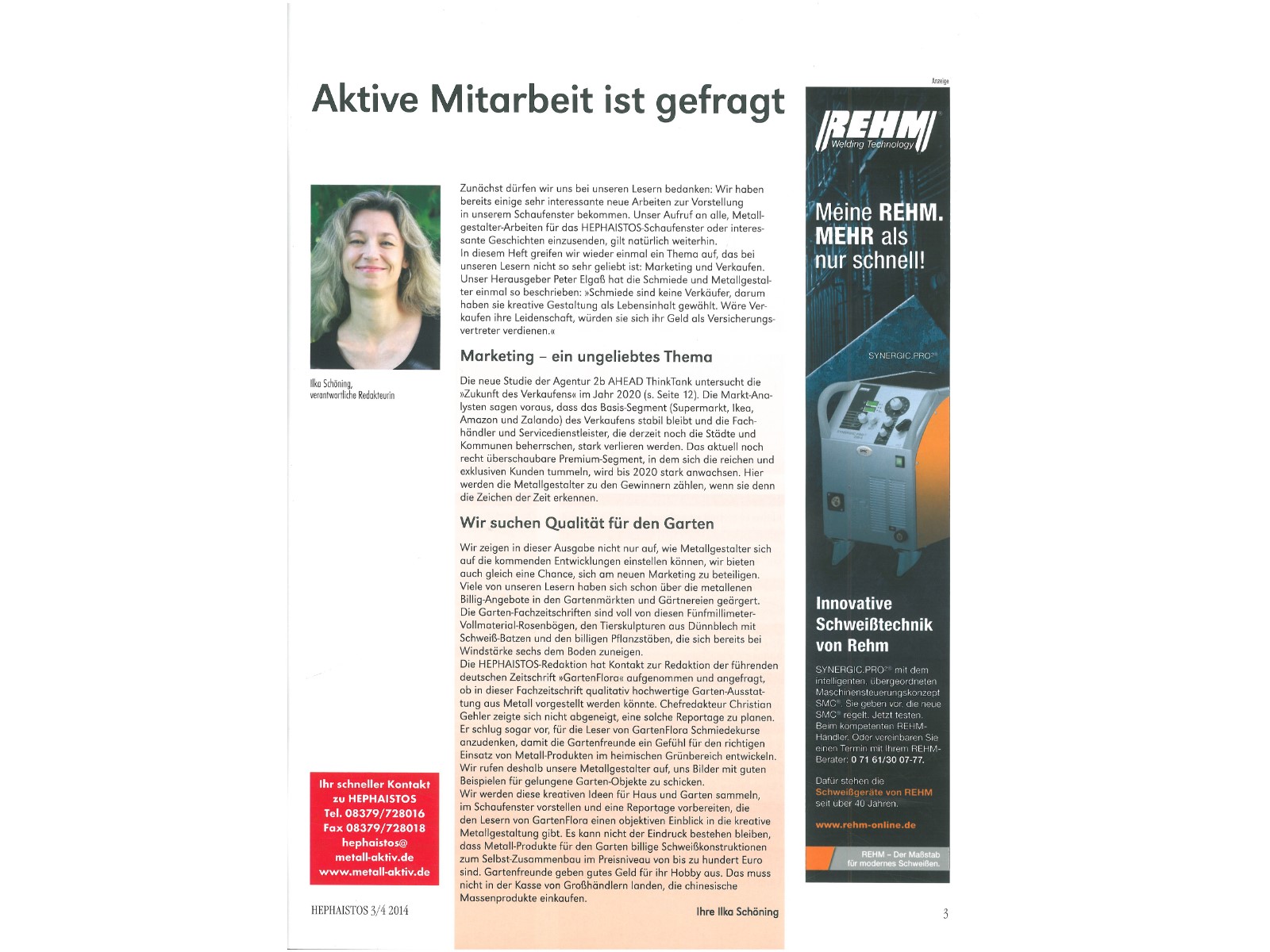 Zeitschrift HEPHAISTOS 2014, 3/4-3