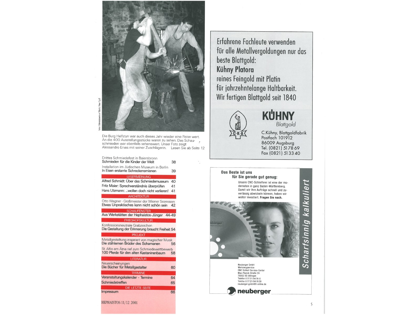 Zeitschrift HEPHAISTOS 2001, 11/12-5