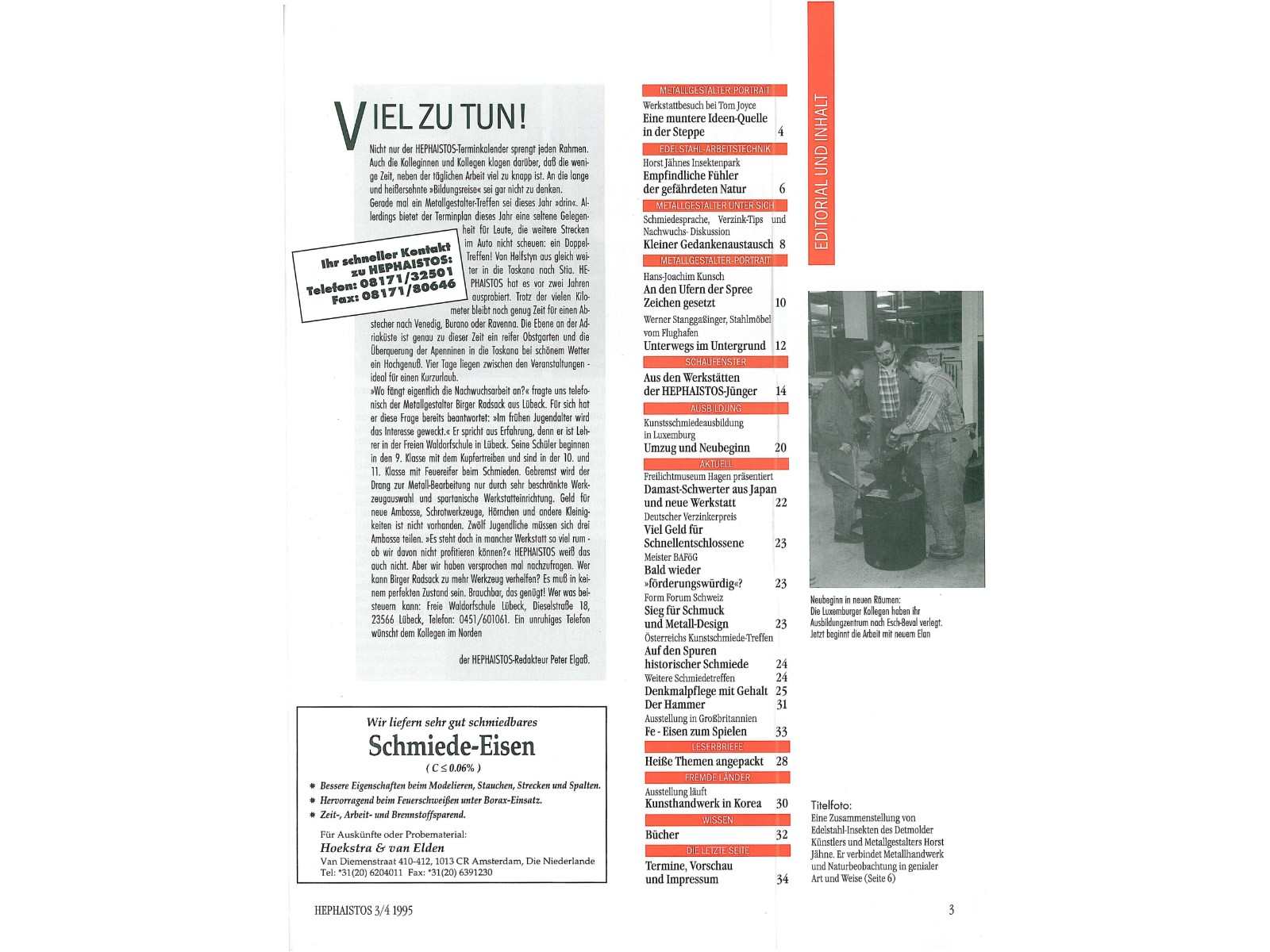 Zeitschrift HEPHAISTOS 1995, 3/4-3