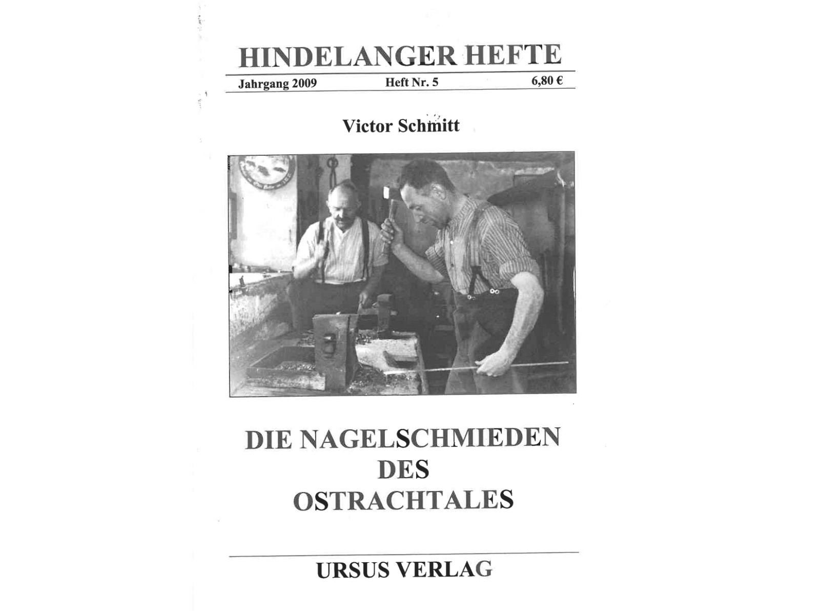 Die Nagelschmieden des Ostrachtales - Heft Nr. 5-1