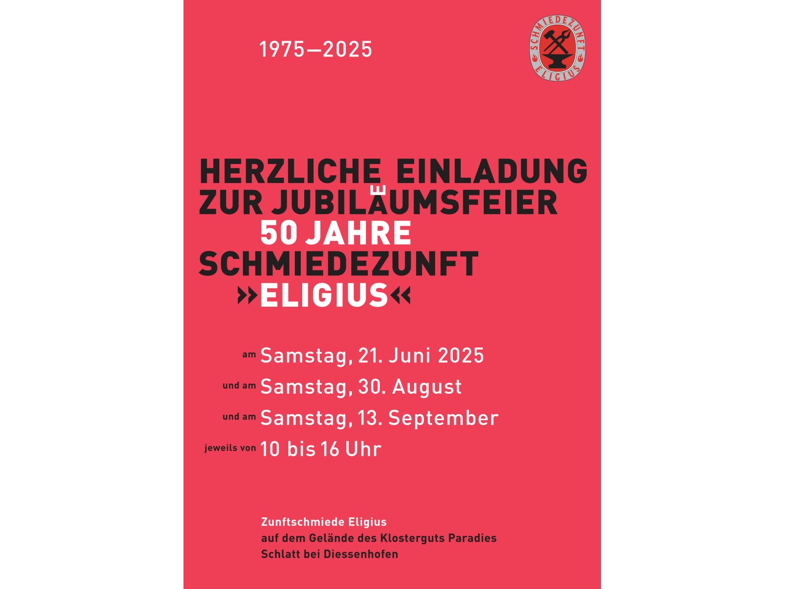 50 Jahre Eligius Schmiedezunft  (CH) - 21. Juni/ 30. August/ 13 September 2025-1