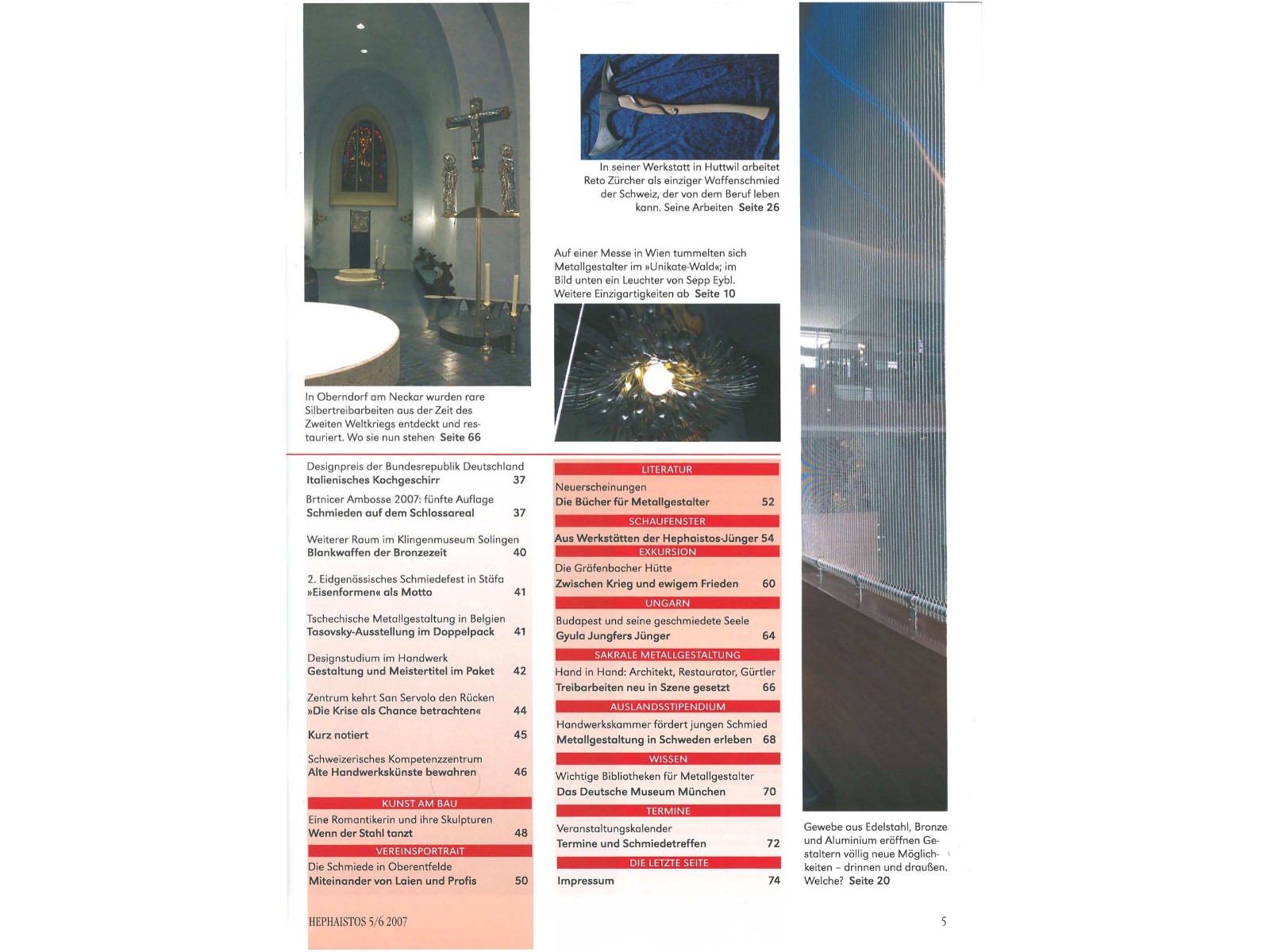 Zeitschrift HEPHAISTOS 2007, 5/6-5 Zeitschrift HEPHAISTOS 2007, 5/6-5